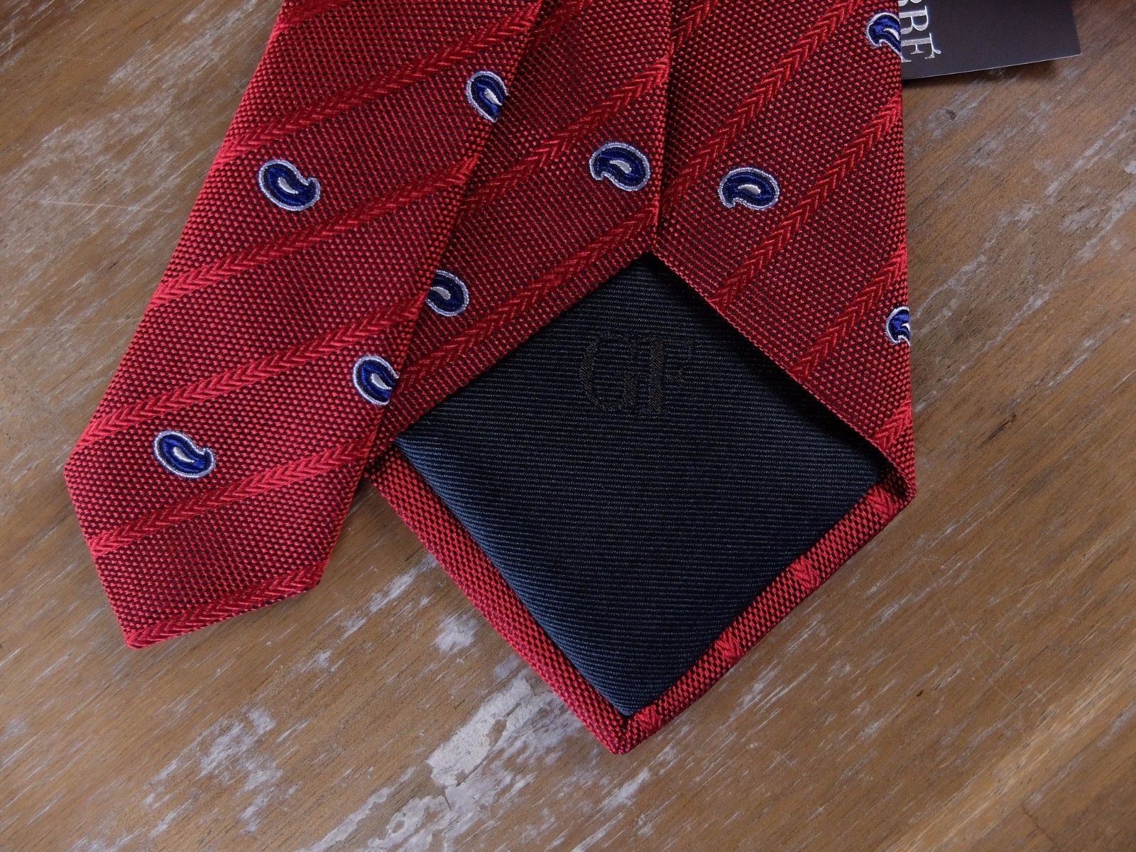 Gianfranco Ferre GIANFRANCO FERRE red paisley motif silk tie authentic q Size ONE SIZE - 4 Thumbnail