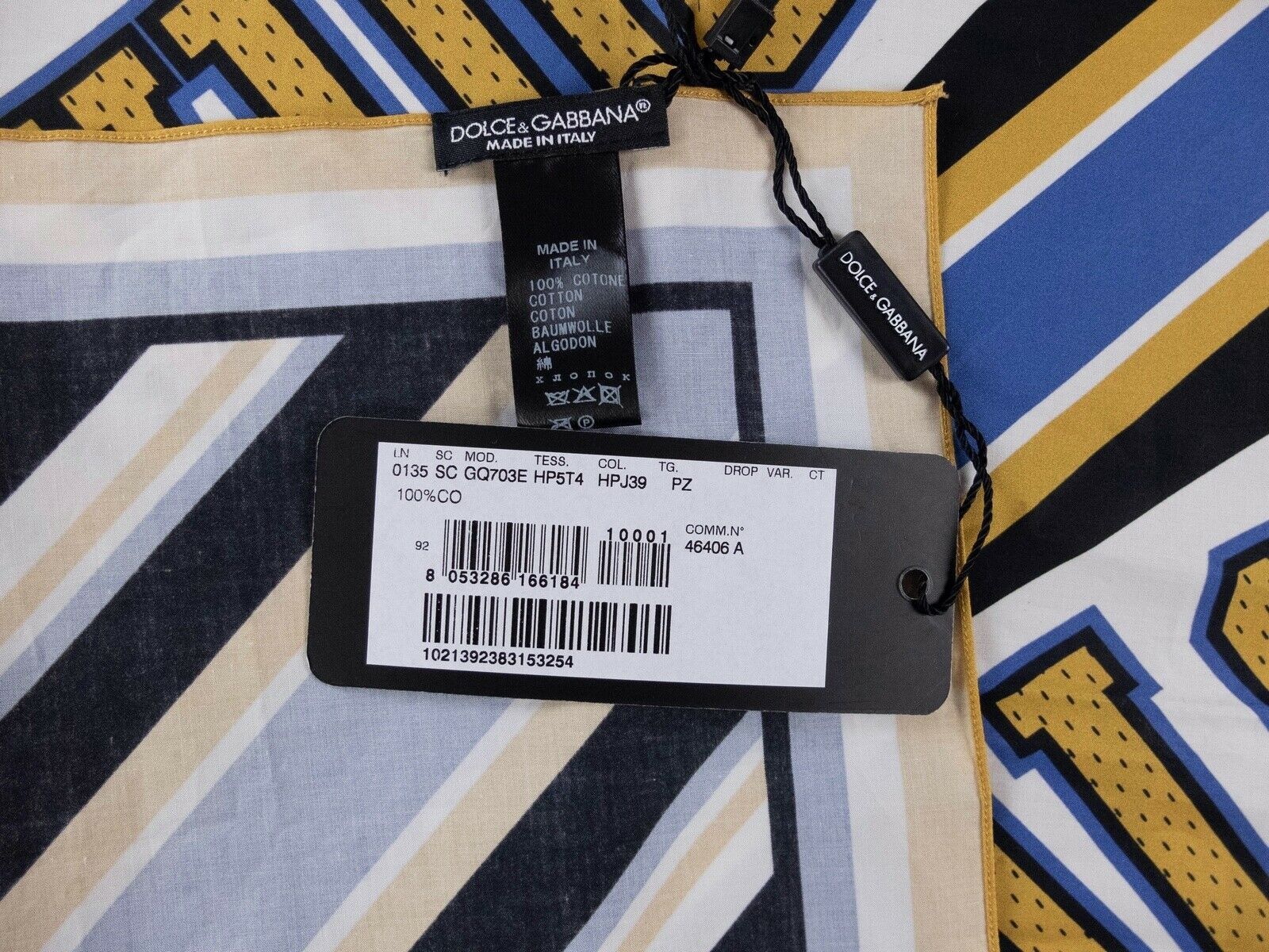 Dolce & Gabbana DOLCE & GABBANA Royals large cotton pocket square bandana Size ONE SIZE - 3 Thumbnail