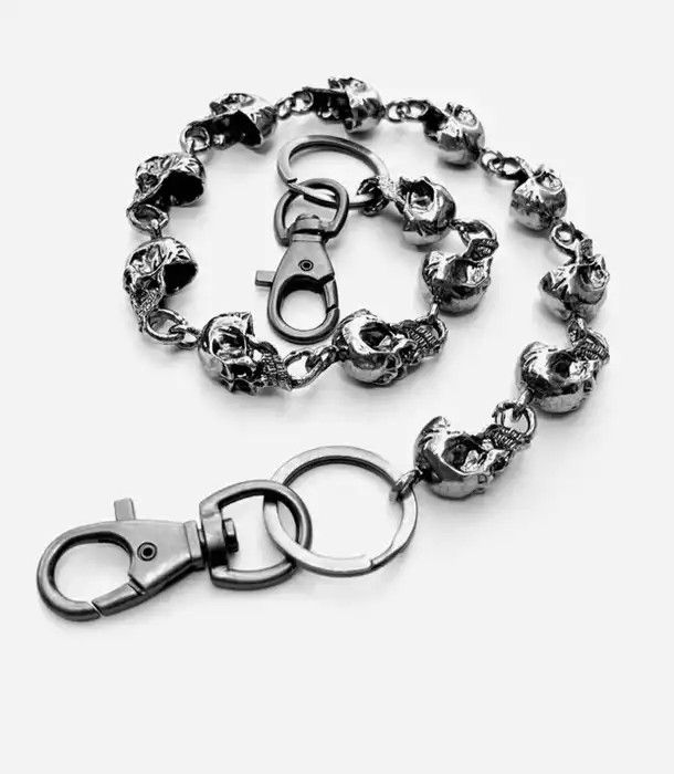 Jewelry Gothic Skull Rock Death Wallet Link Chain Size ONE SIZE - 3 Thumbnail