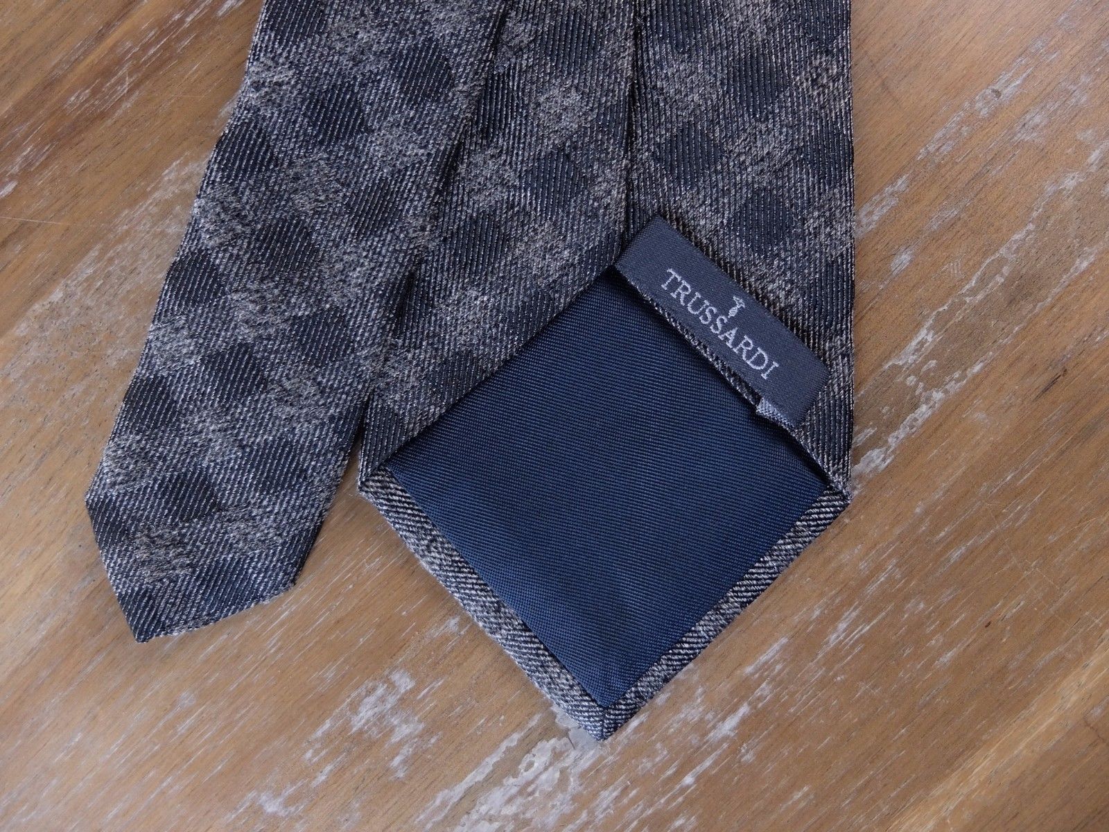 Trussardi TRUSSARDI gray plaid tartan motif silk tie authentic Italy Size ONE SIZE - 3 Thumbnail