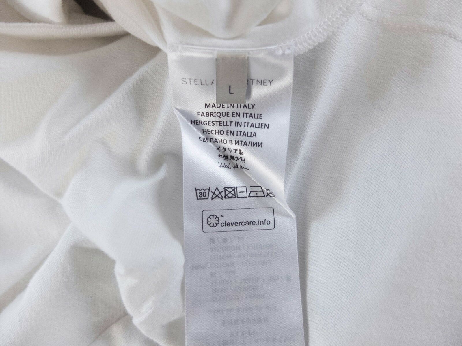 Other STELLA MCCARTNEY men white organic cotton Tomorrow t-shirt Size US L / EU 52-54 / 3 - 4 Thumbnail