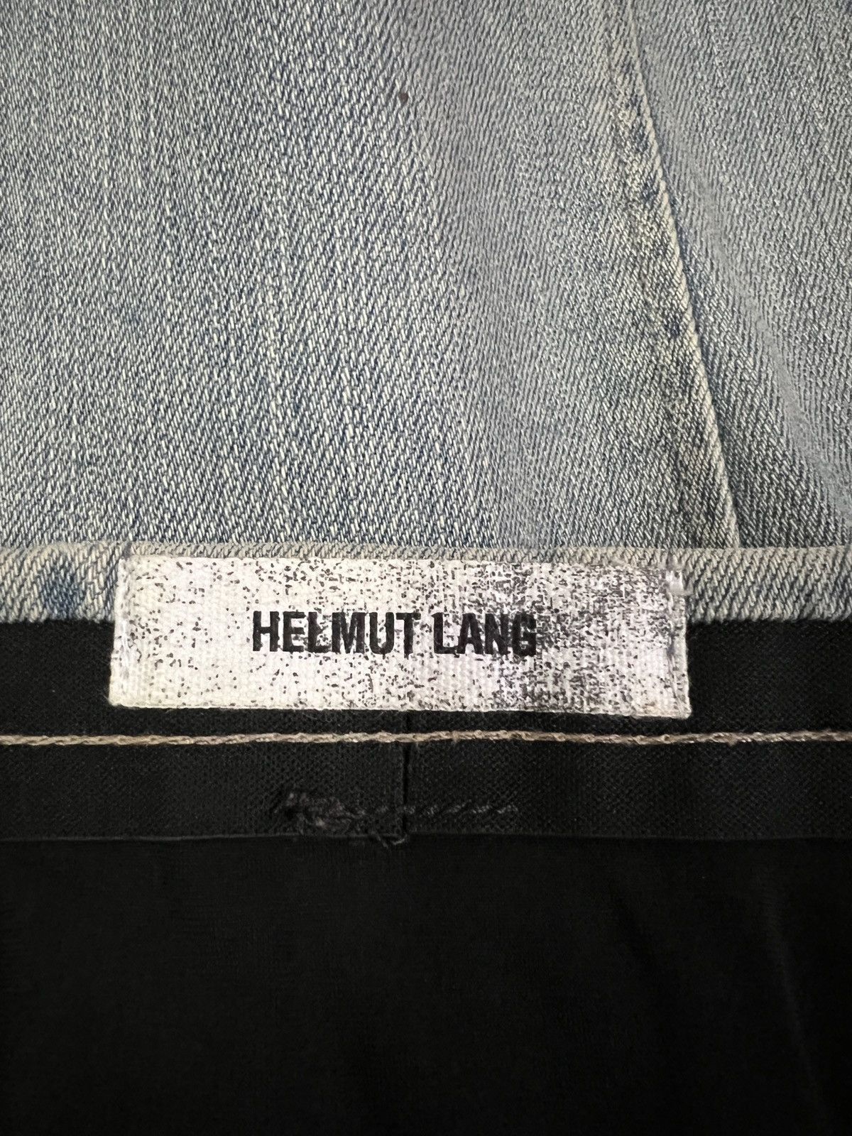 Helmut Lang Vintage Helmut Lang Black/Distressed Jeans Mini Skirt Size 27" / US 4 / IT 40 - 3 Thumbnail