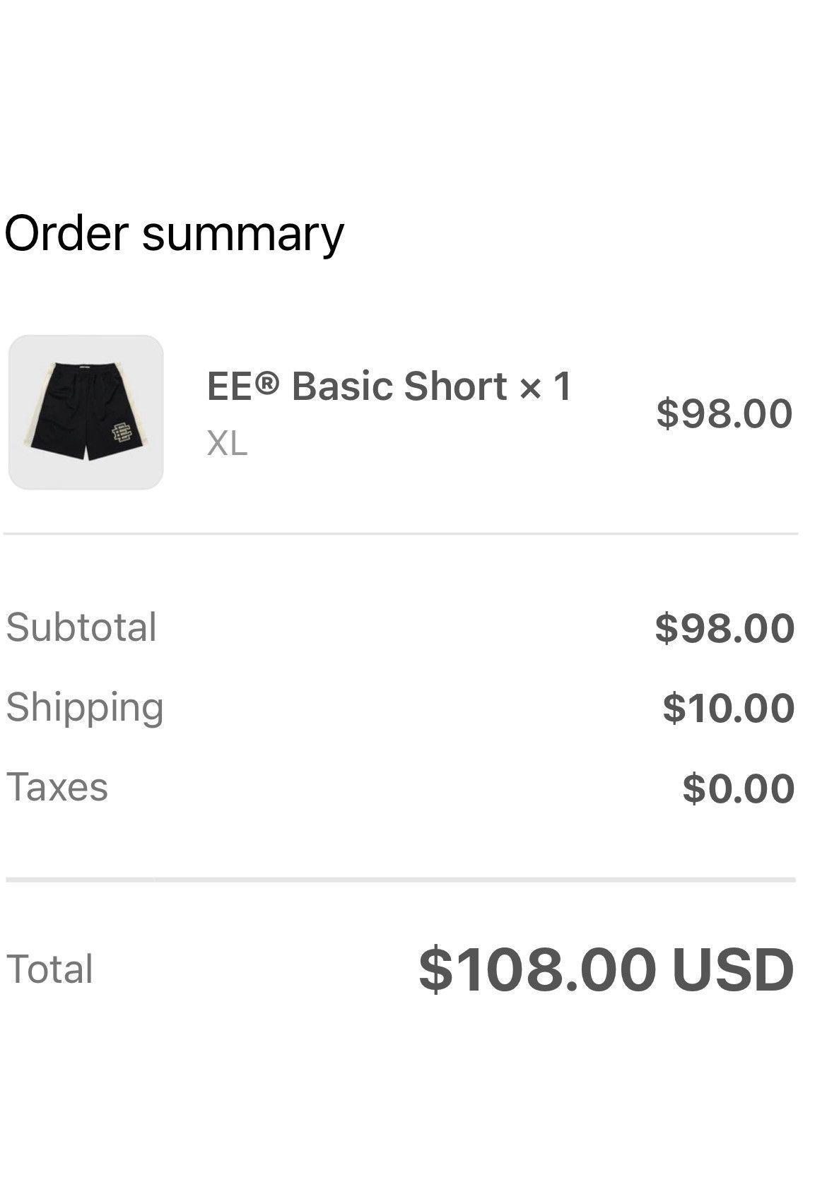 Eric Emanuel Eric Emanuel EE Basic Shorts Black / Antique White V1 Size US 36 / EU 52 - 2 Thumbnail