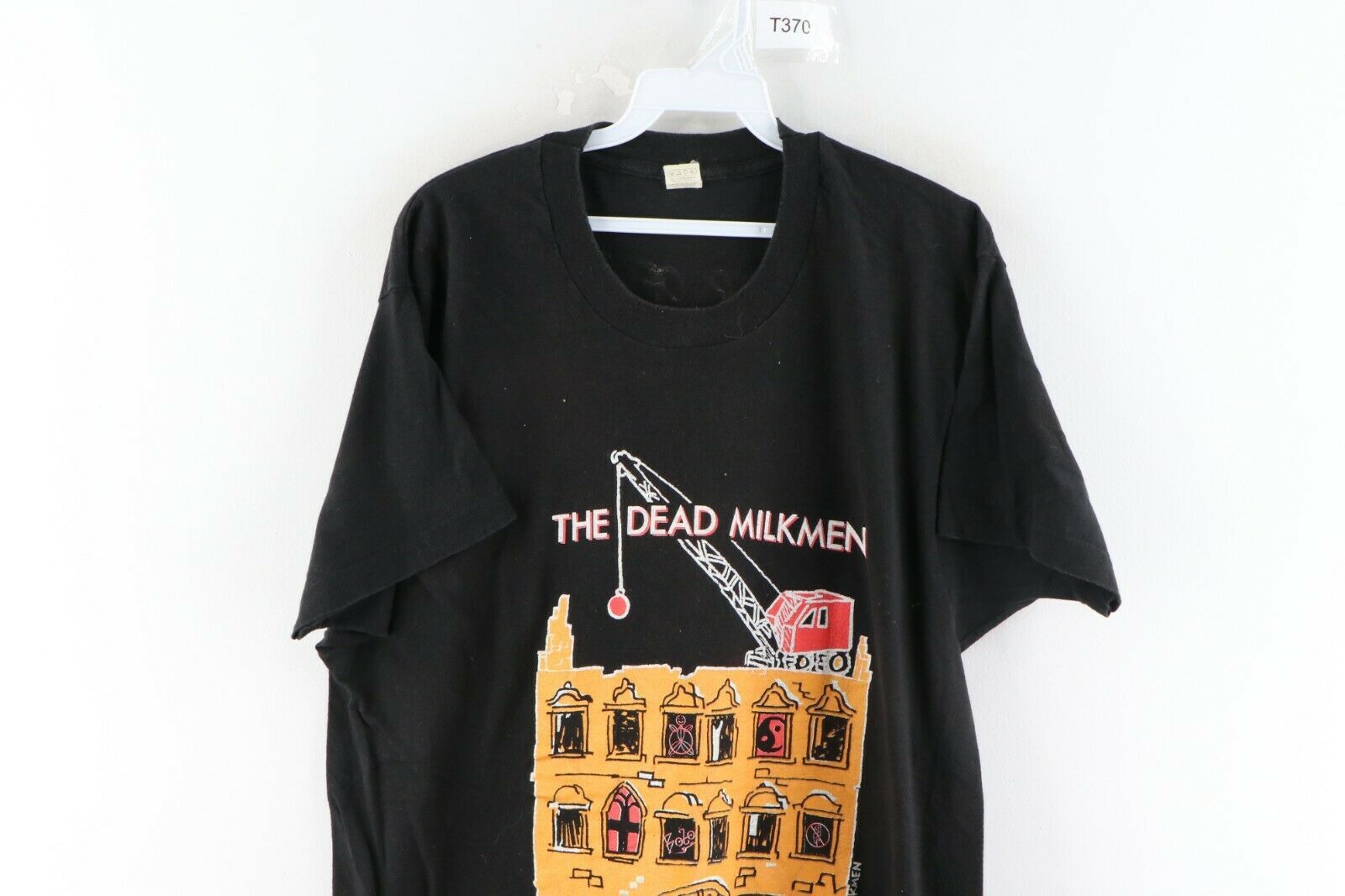 Vintage Vintage 90s The Dead Milkmen Graffiti Fear of Beige Shirt Size US L / EU 52-54 / 3 - 2 Thumbnail