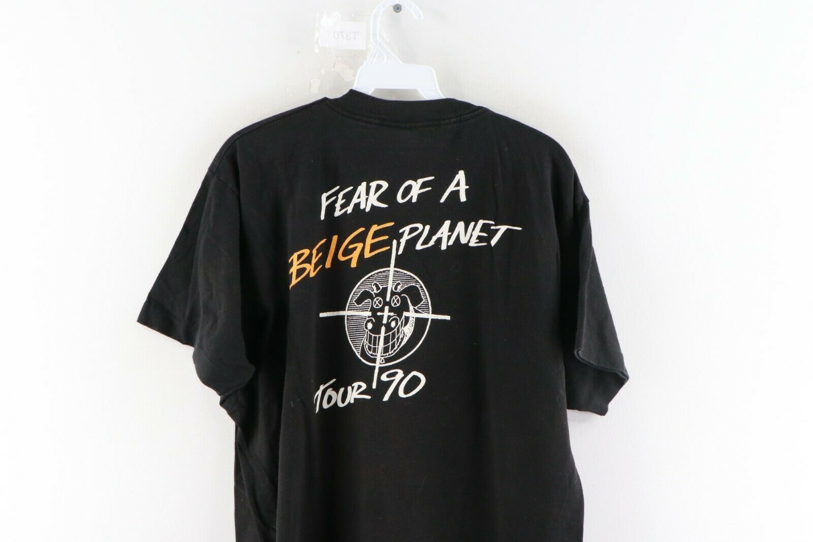 Vintage Vintage 90s The Dead Milkmen Graffiti Fear of Beige Shirt Size US L / EU 52-54 / 3 - 6 Thumbnail