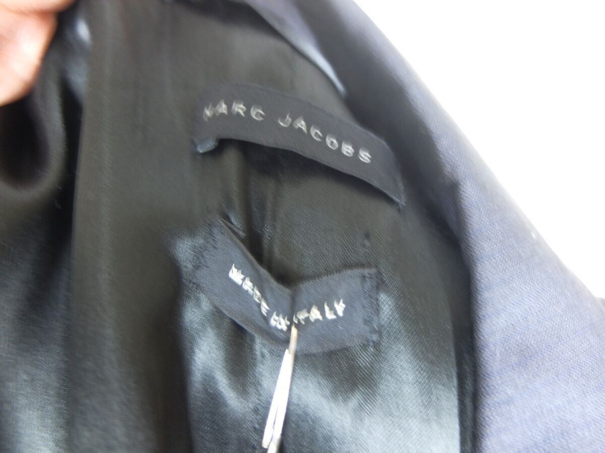 Marc Jacobs MARC JACOBS dark navy blue wool blazer jacket 40 US / 50 IT Size 40R - 9 Thumbnail