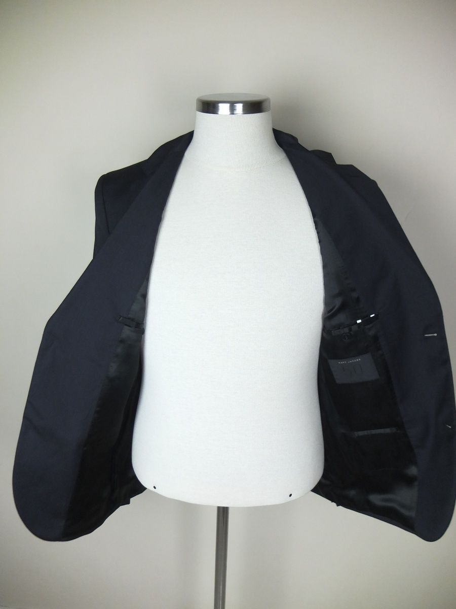 Marc Jacobs MARC JACOBS dark navy blue wool blazer jacket 40 US / 50 IT Size 40R - 6 Thumbnail