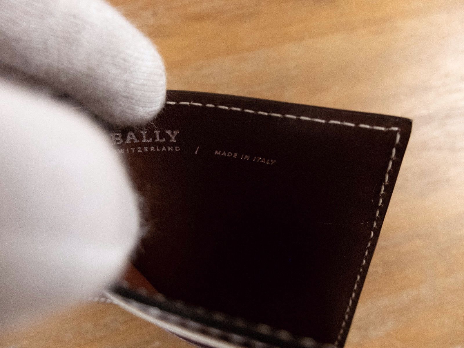Bally BALLY brown leather card holder case with stripe - NWT Size ONE SIZE - 5 Thumbnail