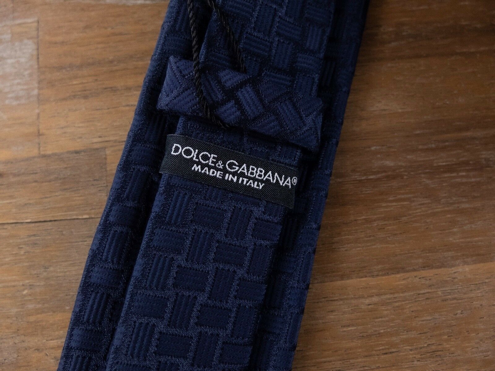 Dolce & Gabbana DOLCE & GABBANA navy blue slim narrow width woven tie Size ONE SIZE - 3 Thumbnail