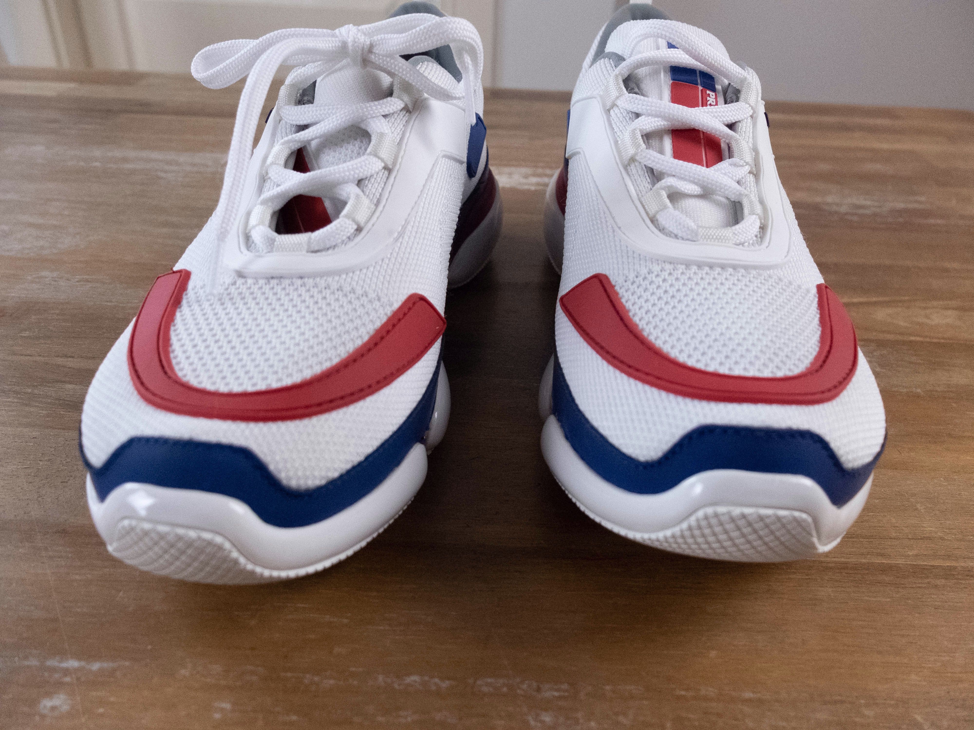 Prada $765 PRADA white blue Cloudbust sneakers - 8 US / 41 / 7 UK Size US 8 / EU 41 - 4 Thumbnail