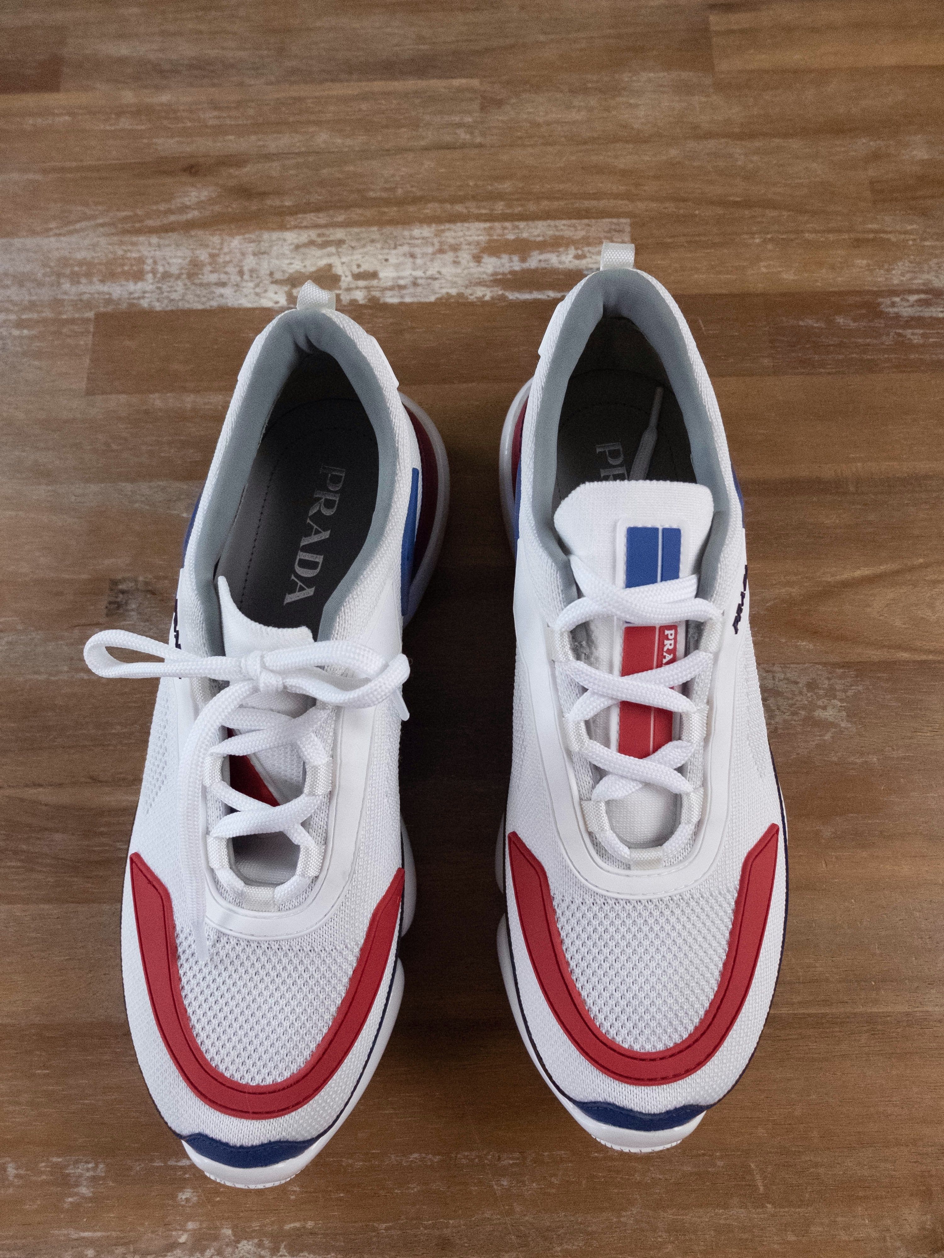 Prada $765 PRADA white blue Cloudbust sneakers - 8 US / 41 / 7 UK Size US 8 / EU 41 - 3 Thumbnail