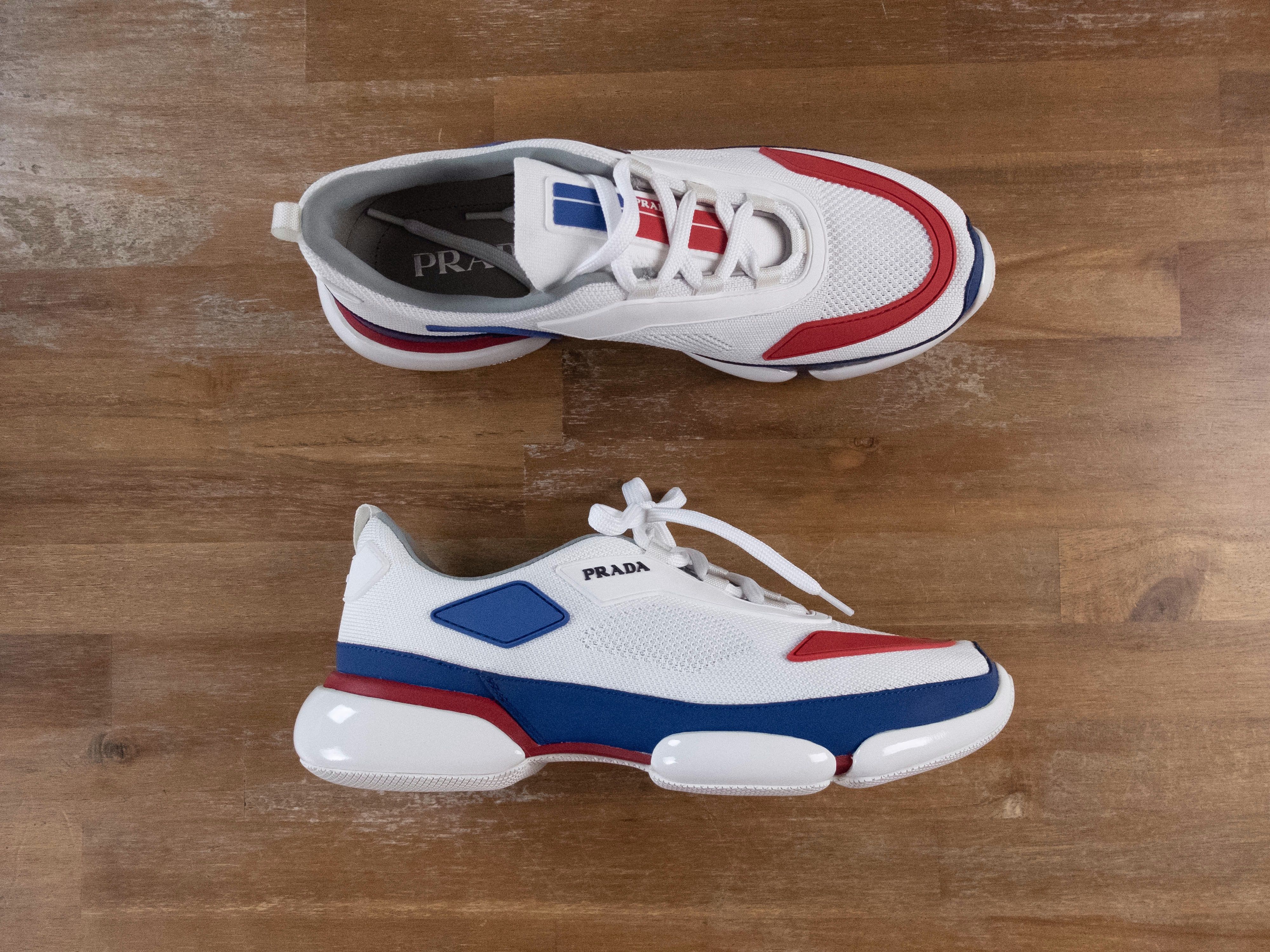 Prada $765 PRADA white blue Cloudbust sneakers - 8 US / 41 / 7 UK Size US 8 / EU 41 - 2 Thumbnail