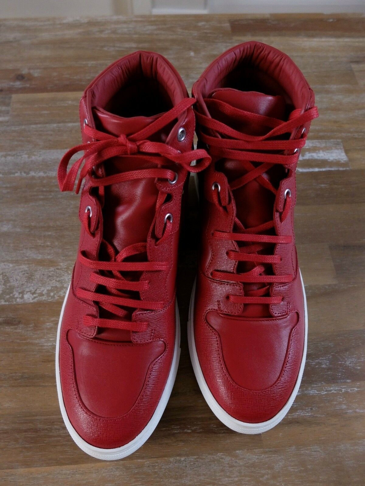 Balenciaga BALENCIAGA Arena red leather high top leather sneakers 8 41 Size US 8 / EU 41 - 2 Thumbnail