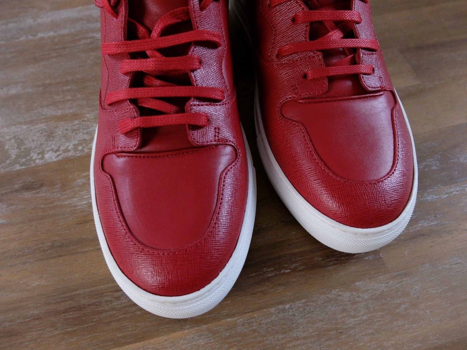 Balenciaga BALENCIAGA Arena red leather high top leather sneakers 8 41 Size US 8 / EU 41 - 3 Thumbnail
