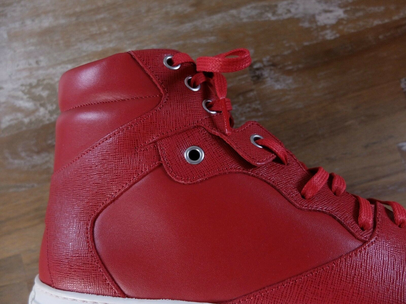 Balenciaga BALENCIAGA Arena red leather high top leather sneakers 8 41 Size US 8 / EU 41 - 4 Thumbnail