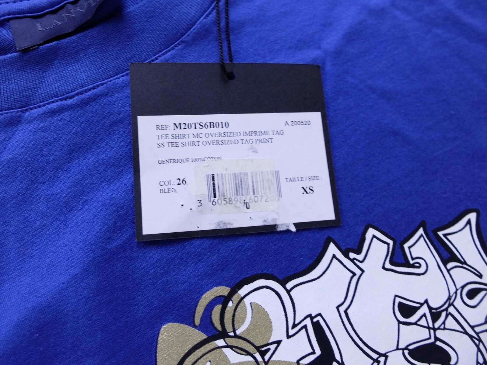 Lanvin LANVIN Paris blue logo t-shirt authentic - Size XS - NWT Size US XS / EU 42 / 0 - 3 Thumbnail