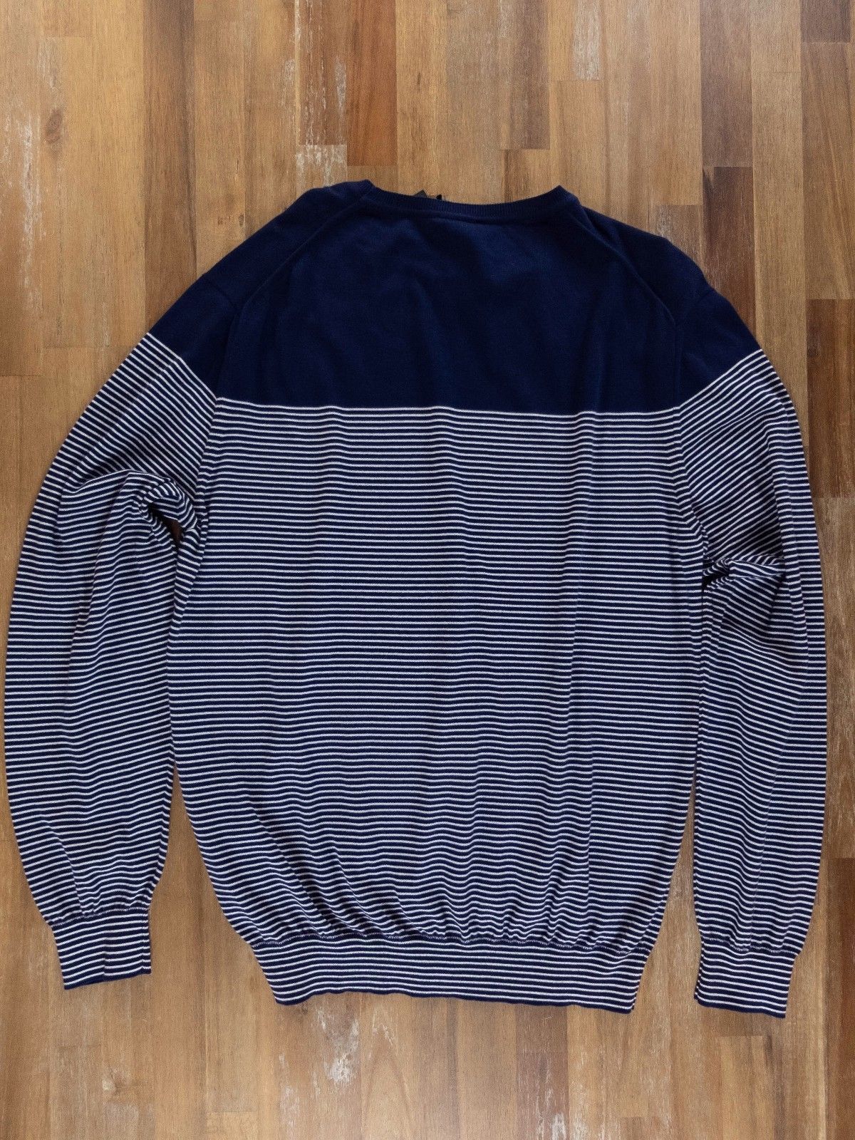 Z Zegna Z ZEGNA navy blue striped cotton sweater authentic XL - NWT Size US XL / EU 56 / 4 - 6 Thumbnail