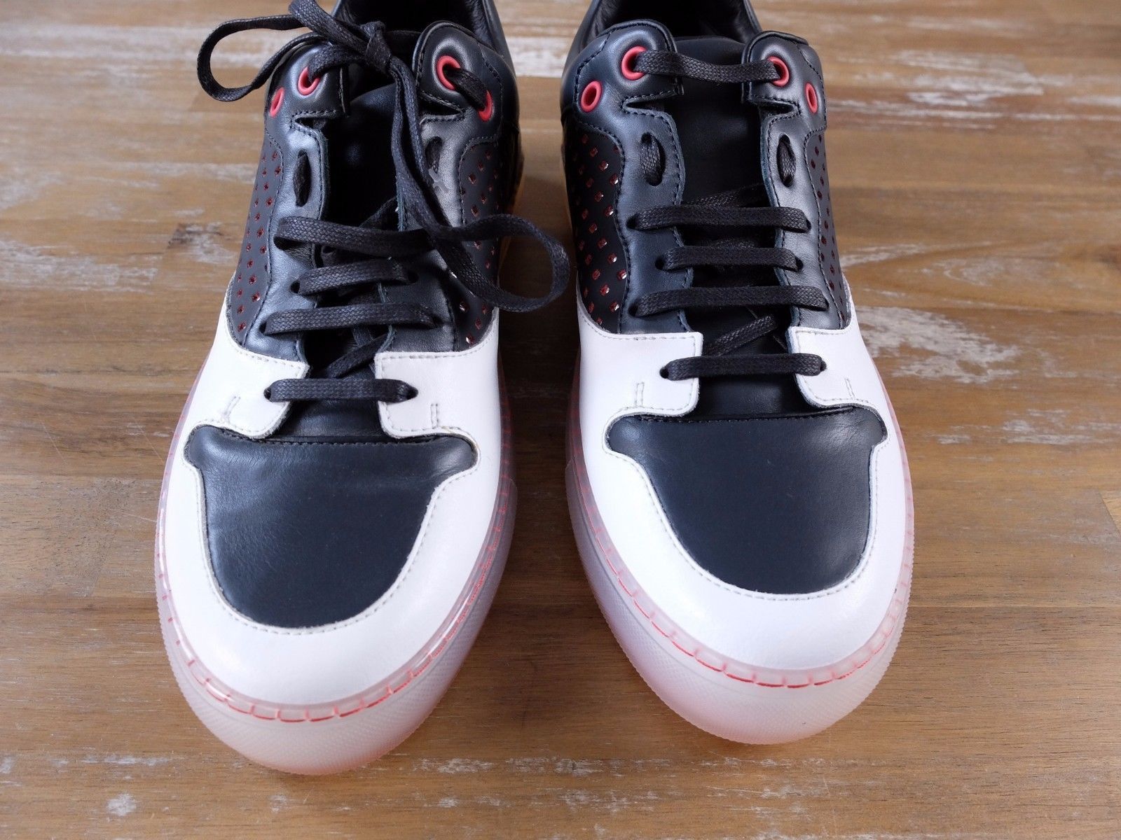 Balenciaga BALENCIAGA Arena white navy blue low leather sneakers 7 40 Size US 7 / EU 40 - 3 Thumbnail
