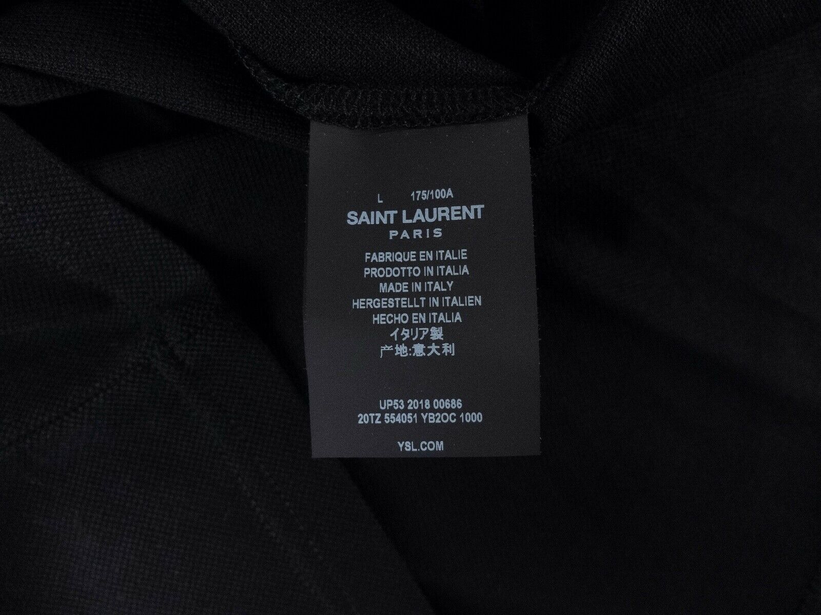 Saint Laurent Paris SAINT LAURENT black polo shirt w leather pocket Large q Size US L / EU 52-54 / 3 - 6 Thumbnail