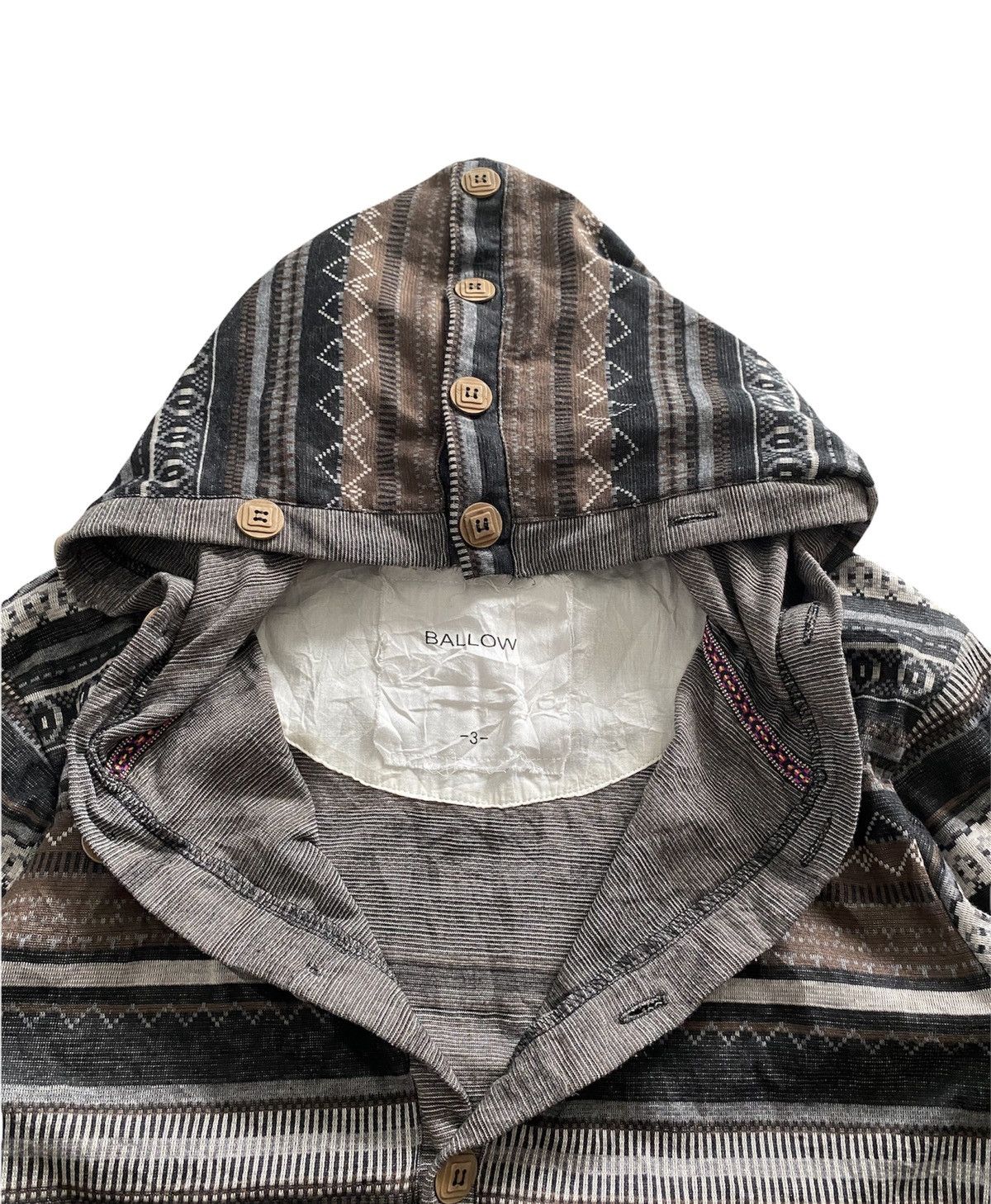Japanese Brand VTG BALLOW button Hooded Pachwork design Visvim Kapital Size US L / EU 52-54 / 3 - 7 Thumbnail