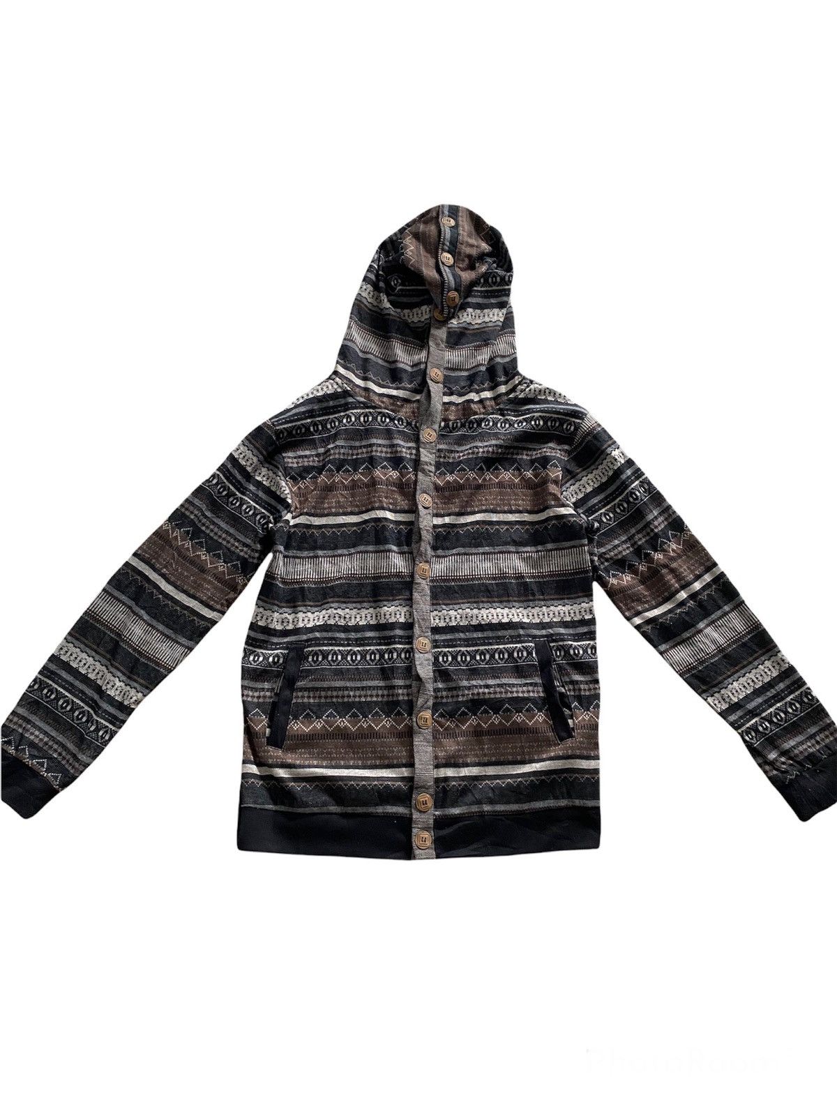 Japanese Brand VTG BALLOW button Hooded Pachwork design Visvim Kapital Size US L / EU 52-54 / 3 - 3 Thumbnail