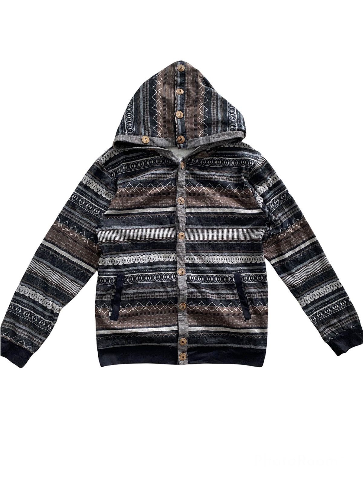 Japanese Brand VTG BALLOW button Hooded Pachwork design Visvim Kapital Size US L / EU 52-54 / 3 - 2 Thumbnail