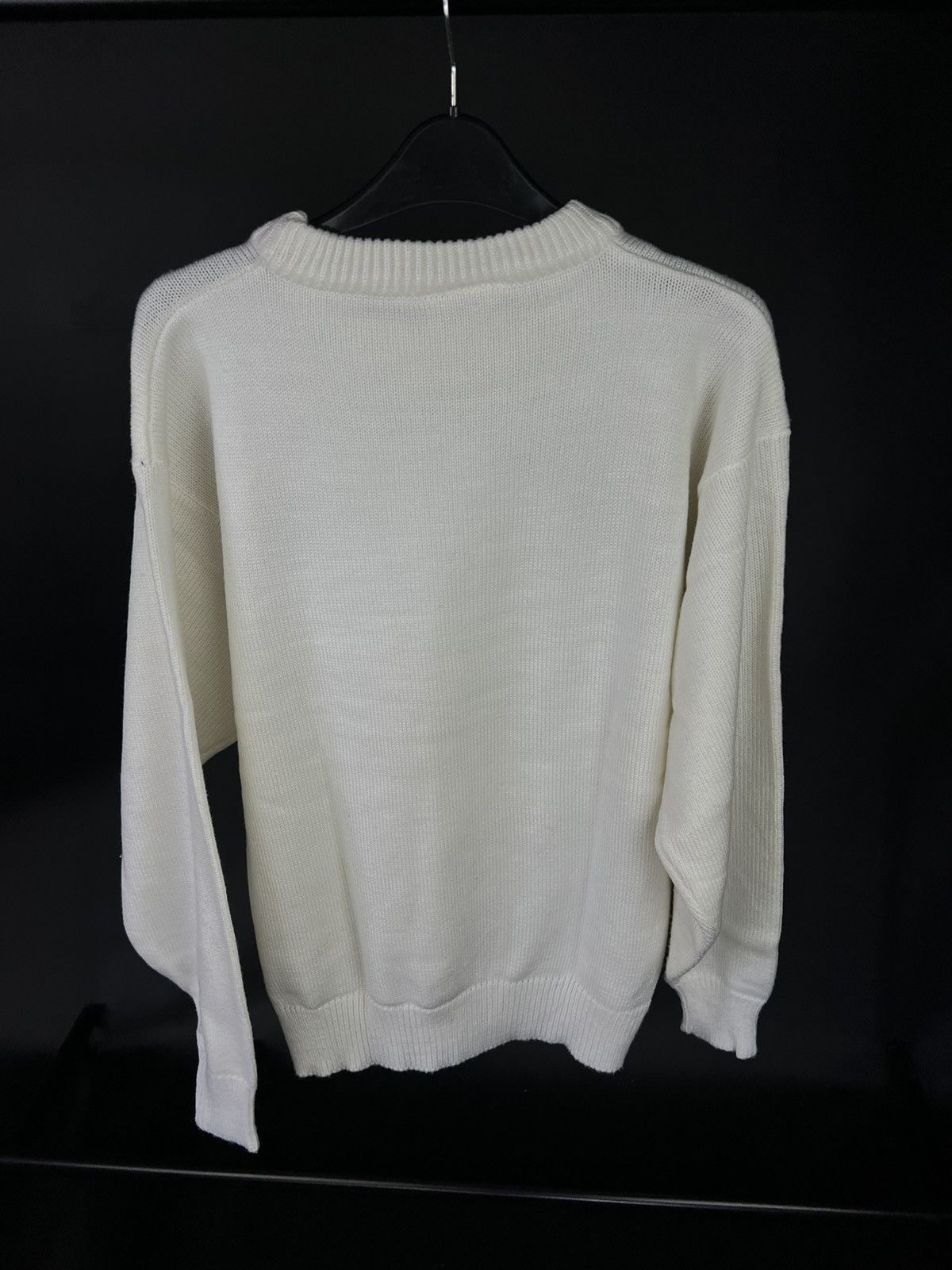 Hugo Boss × Vintage VTG sweater hugo boss sports white with large Boss logo Size US L / EU 52-54 / 3 - 4 Thumbnail