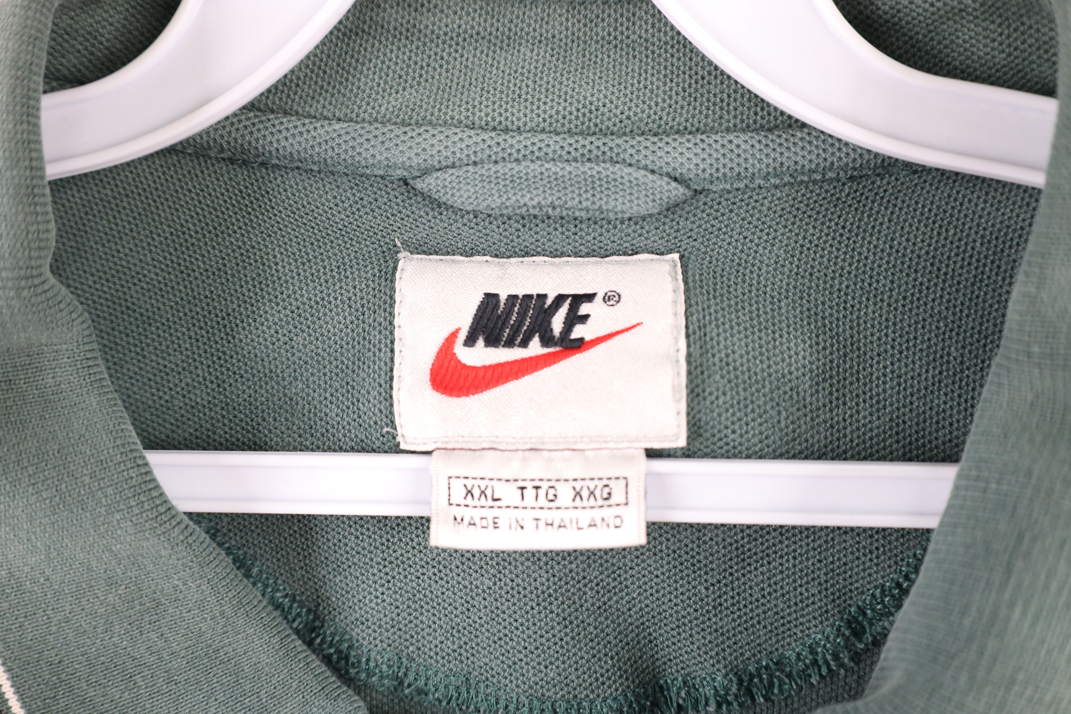 Nike × Vintage Vintage 90s Nike Travis Scott Swoosh Half Zip Collared Polo Size US XXL / EU 58 / 5 - 4 Thumbnail