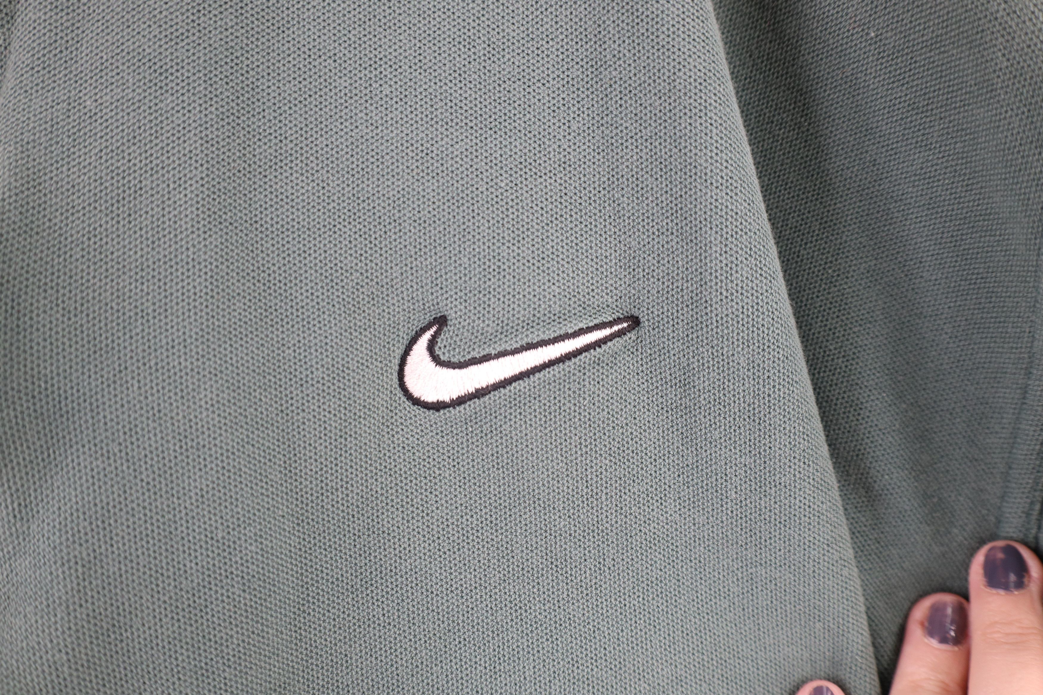 Nike × Vintage Vintage 90s Nike Travis Scott Swoosh Half Zip Collared Polo Size US XXL / EU 58 / 5 - 5 Thumbnail