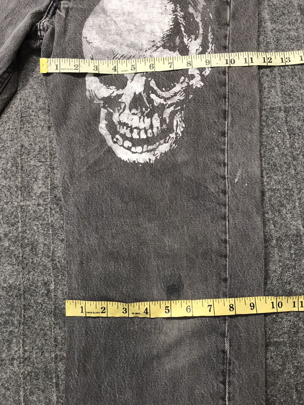 Levi's Vintage Clothing Rare Vintage Levi's Strauss 501 Usa Black Skull Head Custom Size US 32 / EU 48 - 13 Thumbnail