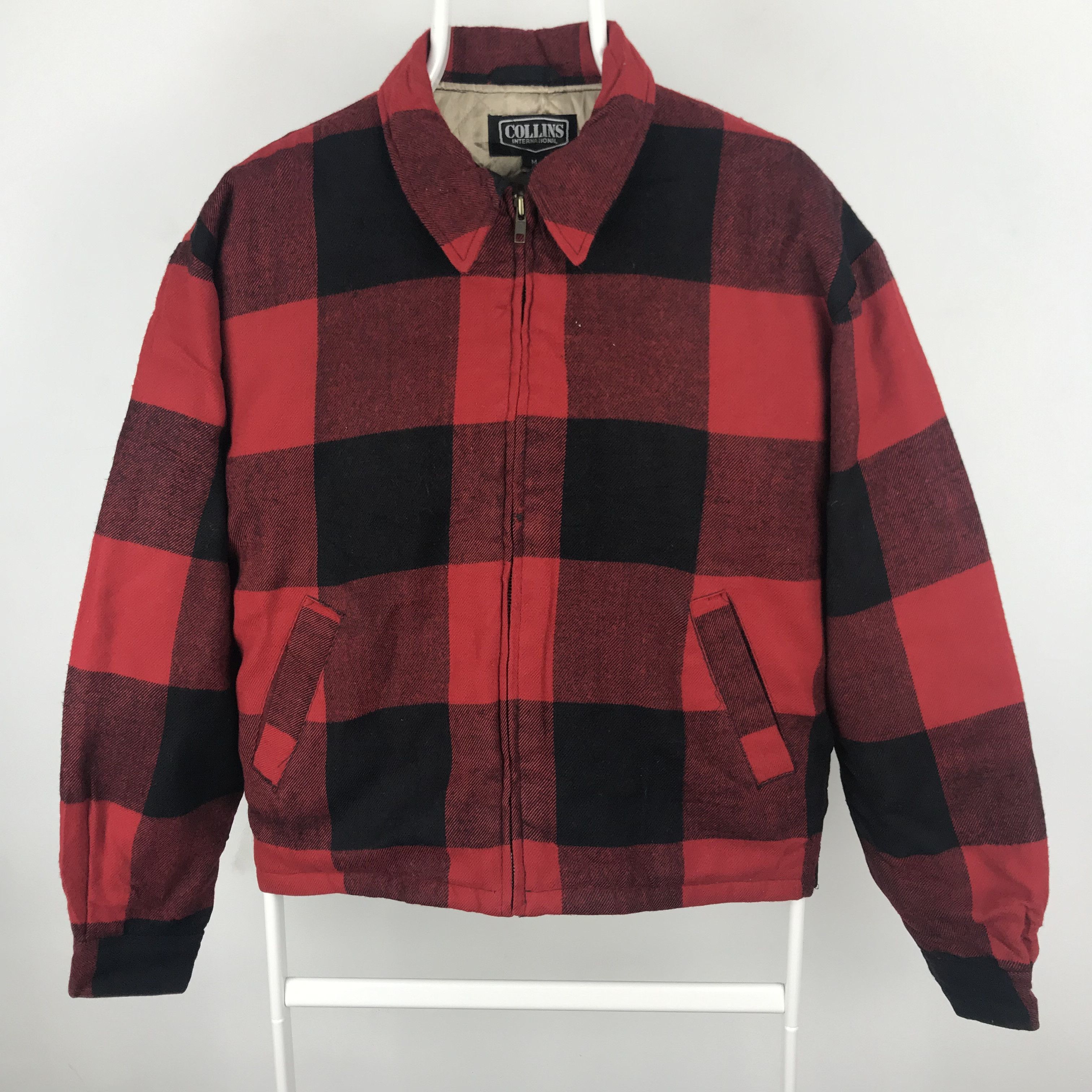 Japanese Brand × Vintage Z263 COLLINS INTERNATIONAL BOMBER FLANNEL STYLE JACKET Size US M / EU 48-50 / 2 - 1 Thumbnail