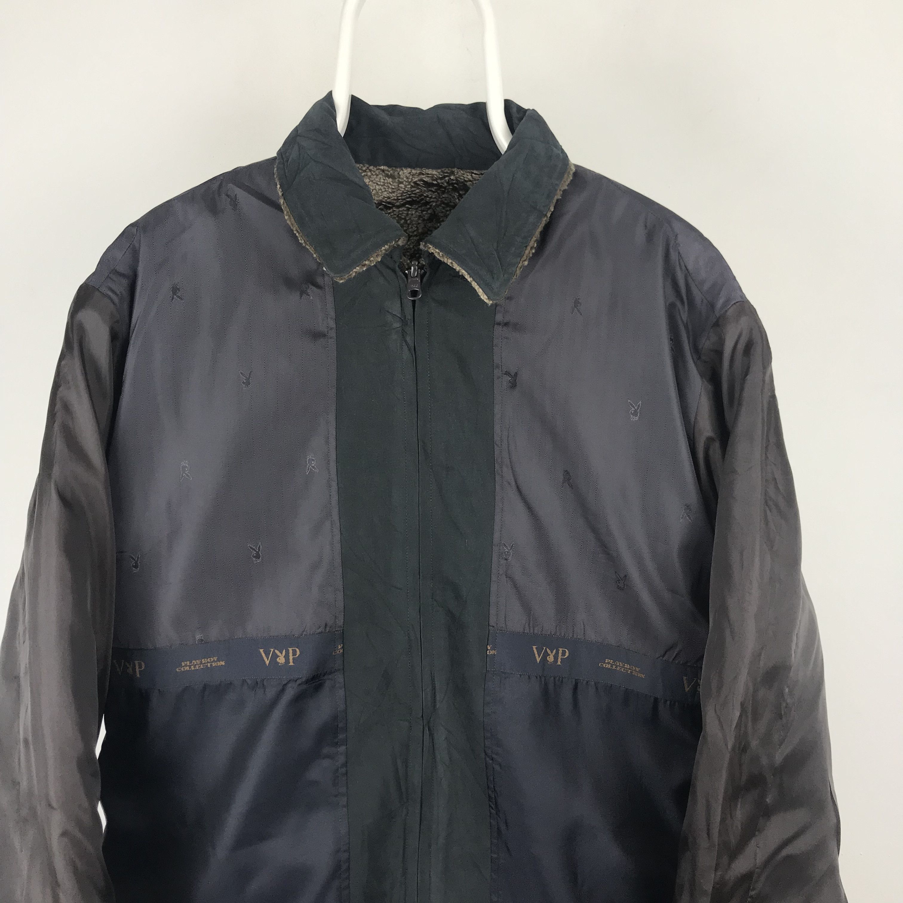 Playboy × Vintage Z265 FLEECE PLAYBOY COLLECTION REVERSIBLE JACKET Size US L / EU 52-54 / 3 - 5 Thumbnail
