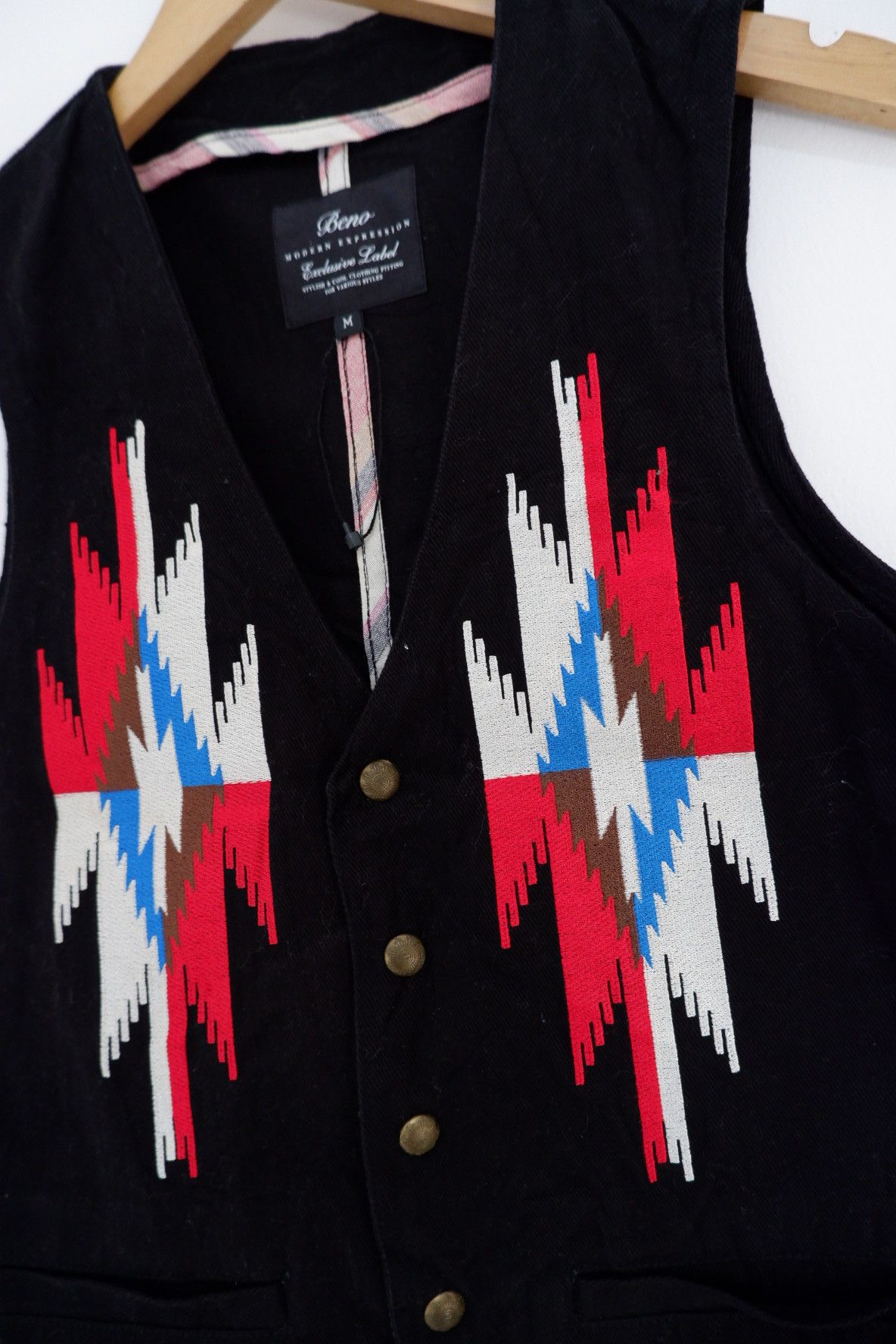 Japanese Brand Vintage Beno Ortega Chimayo Embroidered Denim Vest Size US M / EU 48-50 / 2 - 3 Thumbnail