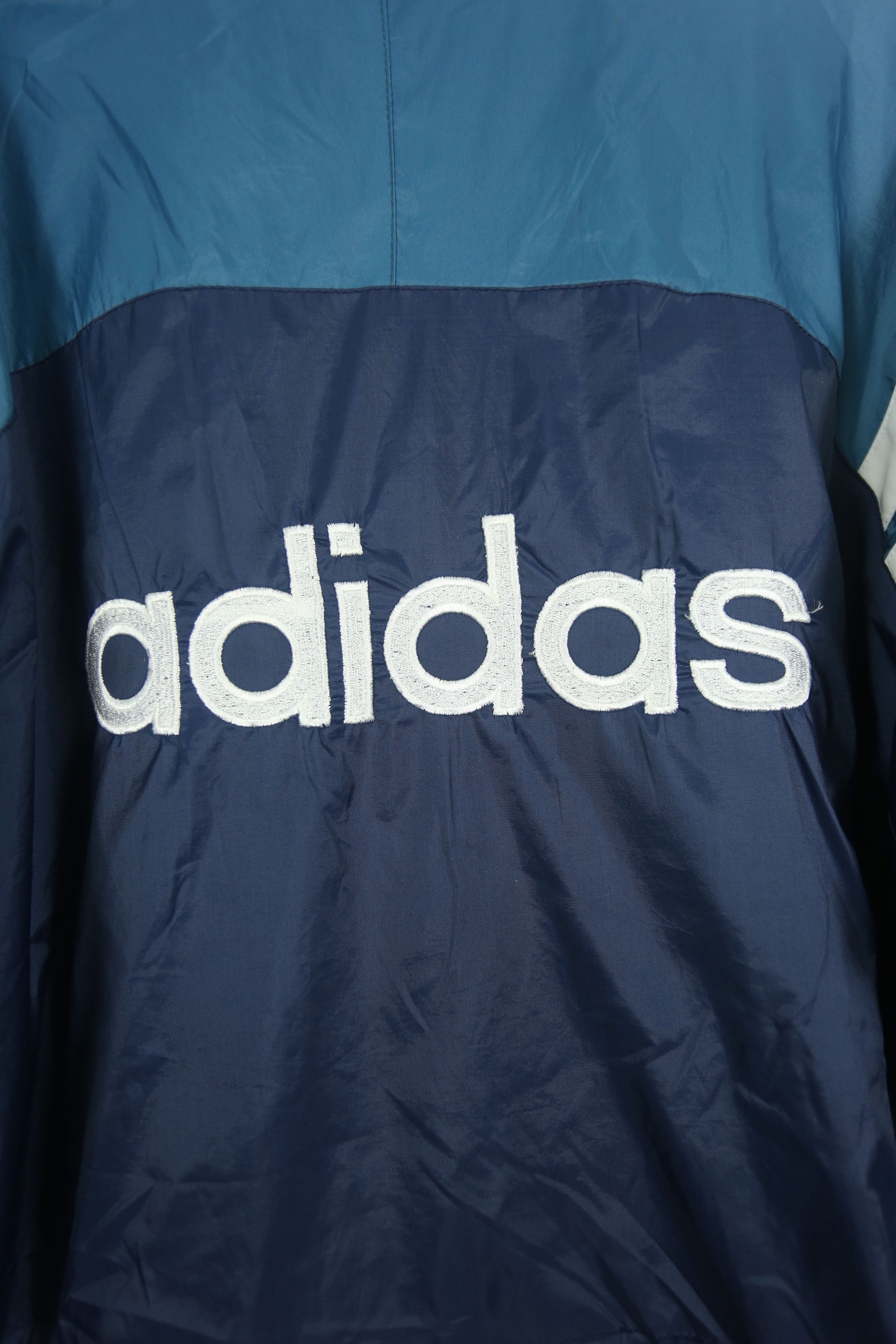 Adidas × Vintage JK030 Vintage 90s Adidas Hoodie Nylon Jacket (L) Size US L / EU 52-54 / 3 - 10 Thumbnail