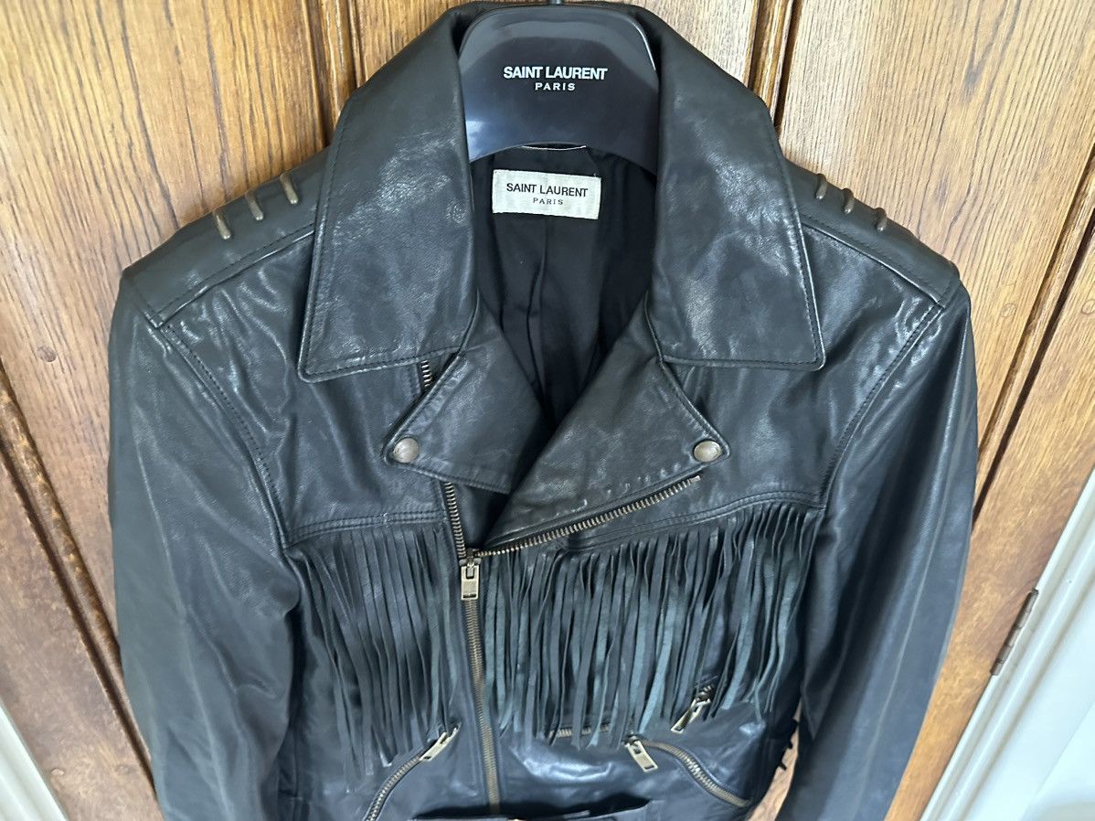 Saint Laurent Paris 1 of 1 SS15 Saint Laurent sample biker leather jacket Hedi Size US S / EU 44-46 / 1 - 2 Thumbnail