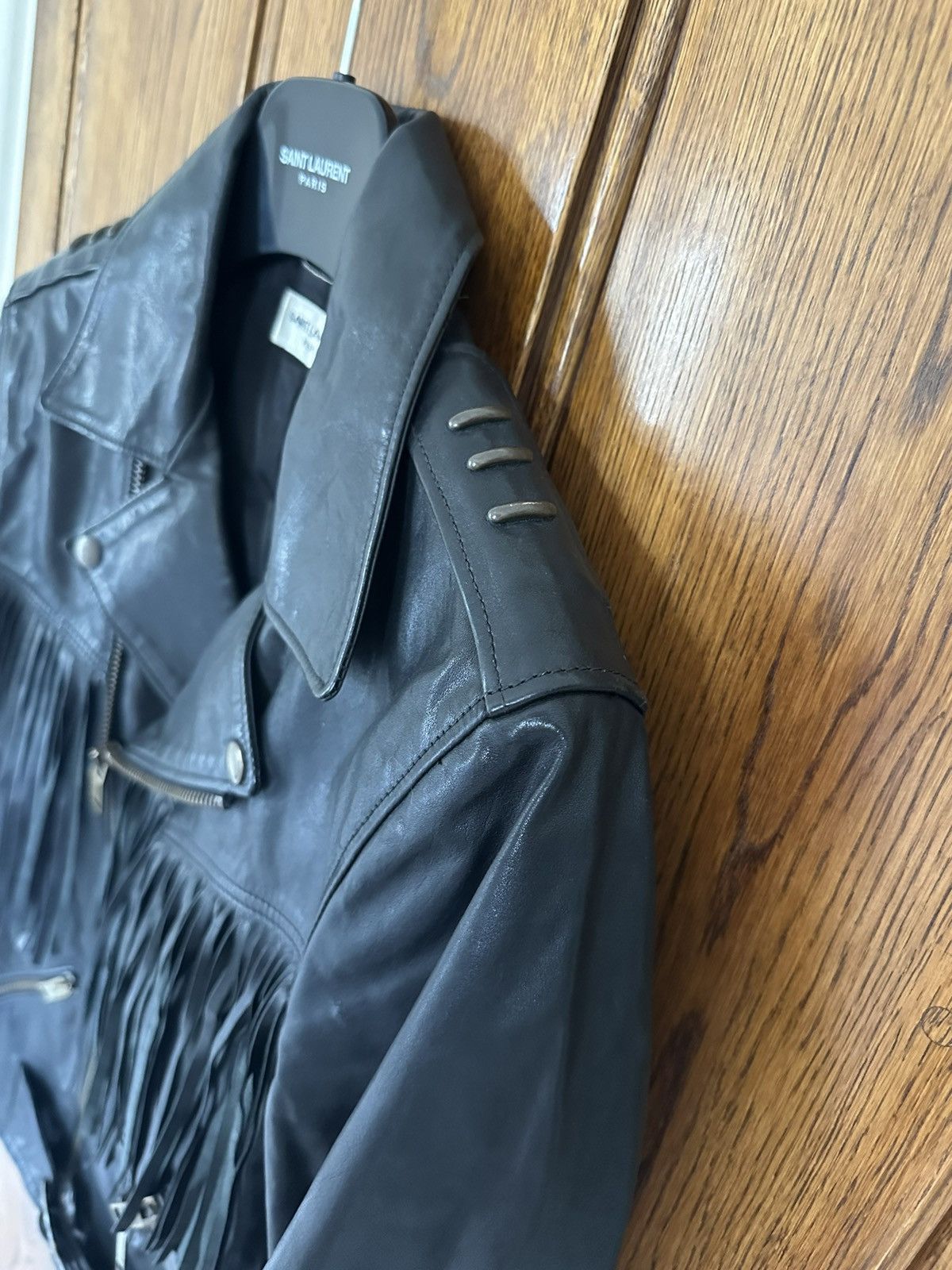 Saint Laurent Paris 1 of 1 SS15 Saint Laurent sample biker leather jacket Hedi Size US S / EU 44-46 / 1 - 16 Thumbnail