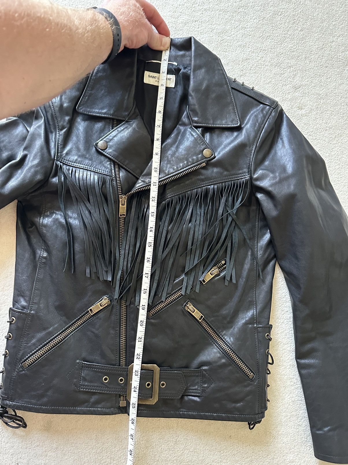Saint Laurent Paris 1 of 1 SS15 Saint Laurent sample biker leather jacket Hedi Size US S / EU 44-46 / 1 - 5 Thumbnail