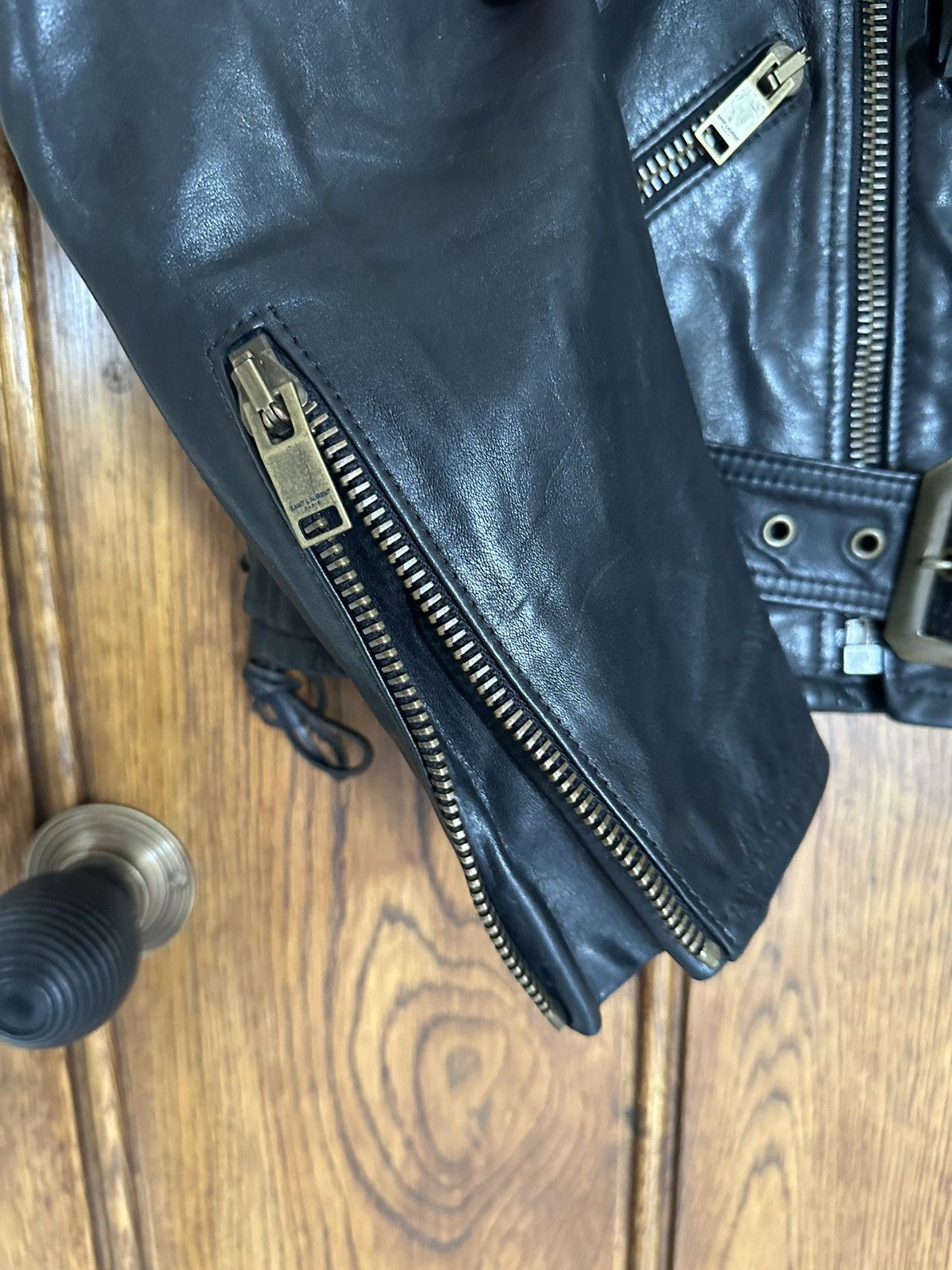 Saint Laurent Paris 1 of 1 SS15 Saint Laurent sample biker leather jacket Hedi Size US S / EU 44-46 / 1 - 13 Thumbnail