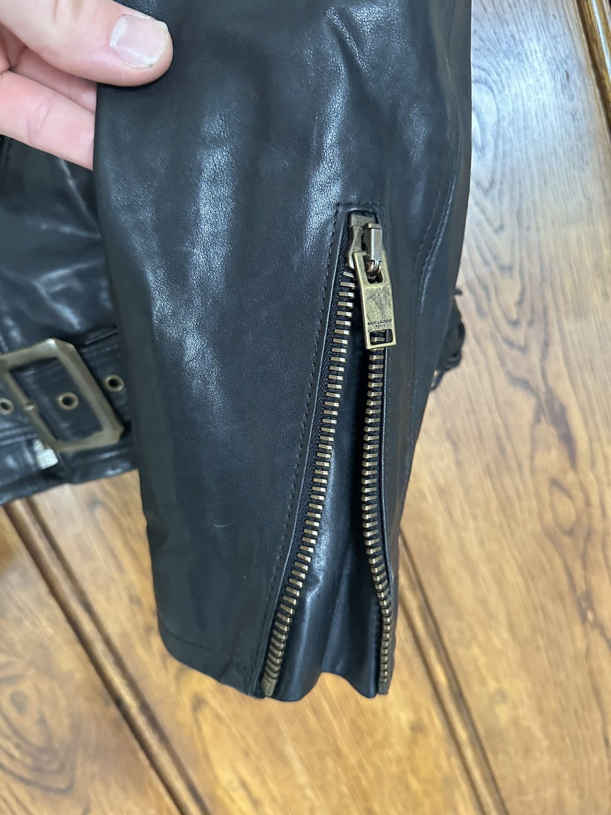 Saint Laurent Paris 1 of 1 SS15 Saint Laurent sample biker leather jacket Hedi Size US S / EU 44-46 / 1 - 14 Thumbnail