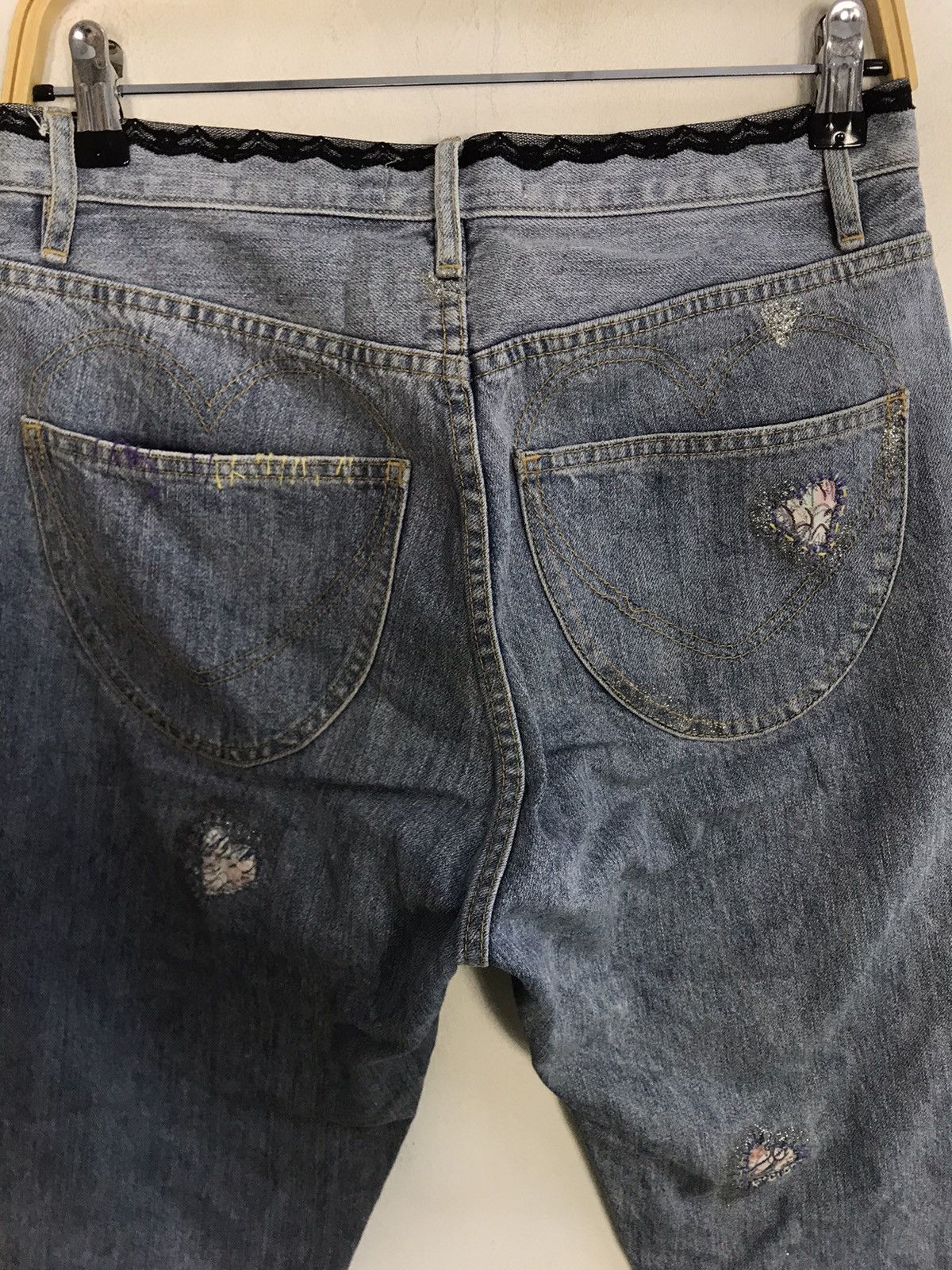 Issey Miyake × Tsumori Chisato Tsumori Chisato Issey Miyake Embroidery Heart Zig Zag Denim Size 30" / US 8 / IT 44 - 4 Thumbnail