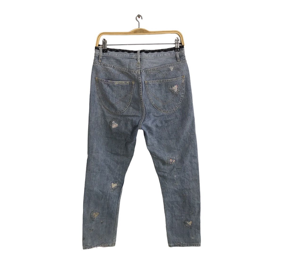 Issey Miyake × Tsumori Chisato Tsumori Chisato Issey Miyake Embroidery Heart Zig Zag Denim Size 30" / US 8 / IT 44 - 2 Thumbnail