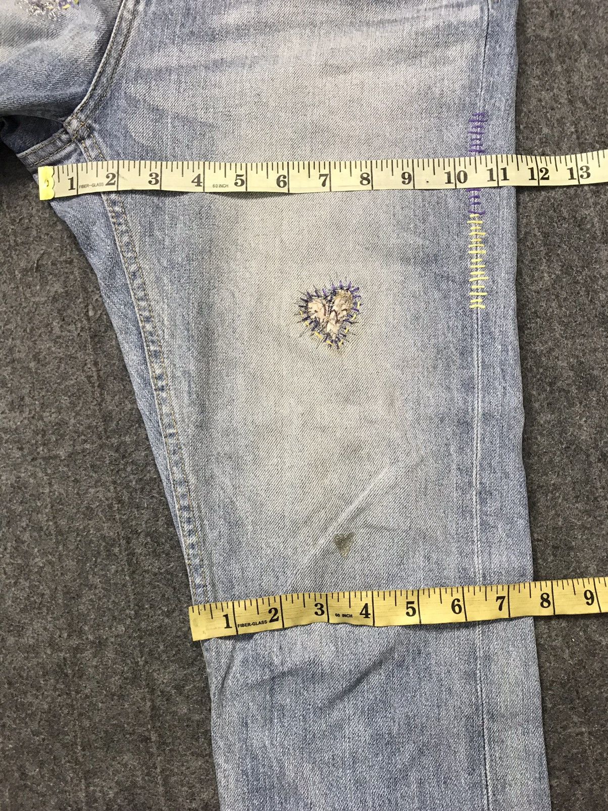 Issey Miyake × Tsumori Chisato Tsumori Chisato Issey Miyake Embroidery Heart Zig Zag Denim Size 30" / US 8 / IT 44 - 12 Thumbnail