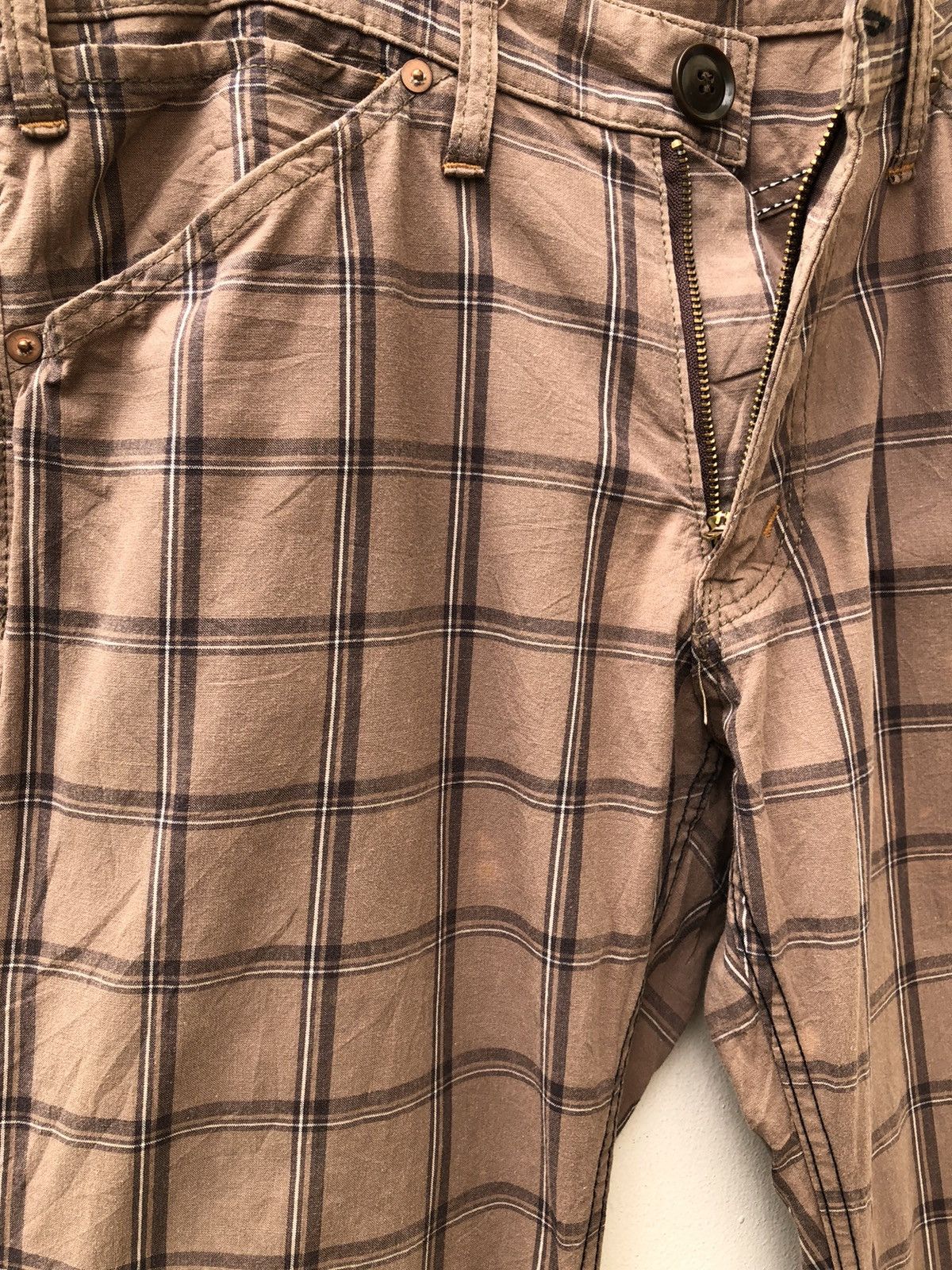Japanese Brand Vintage Japan Brand U.U Checked Flare Pant Size US 32 / EU 48 - 9 Thumbnail
