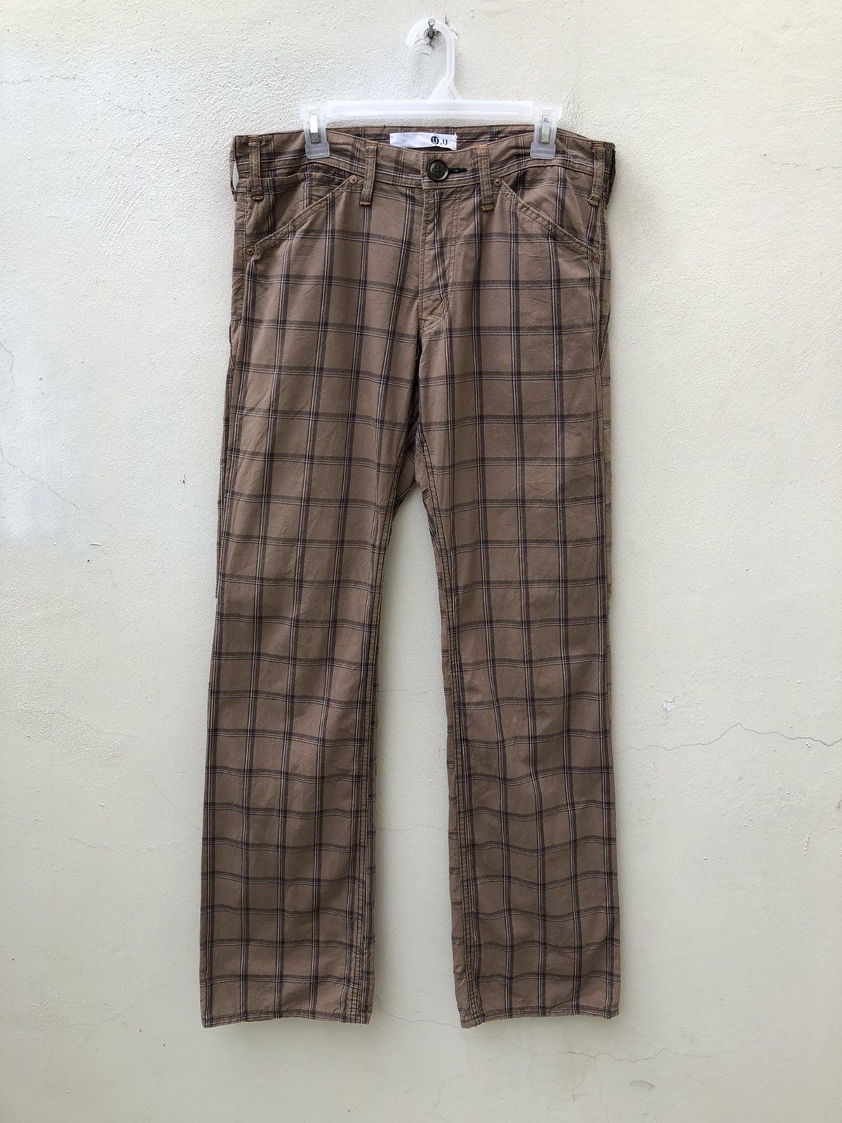 Japanese Brand Vintage Japan Brand U.U Checked Flare Pant Size US 32 / EU 48 - 6 Thumbnail