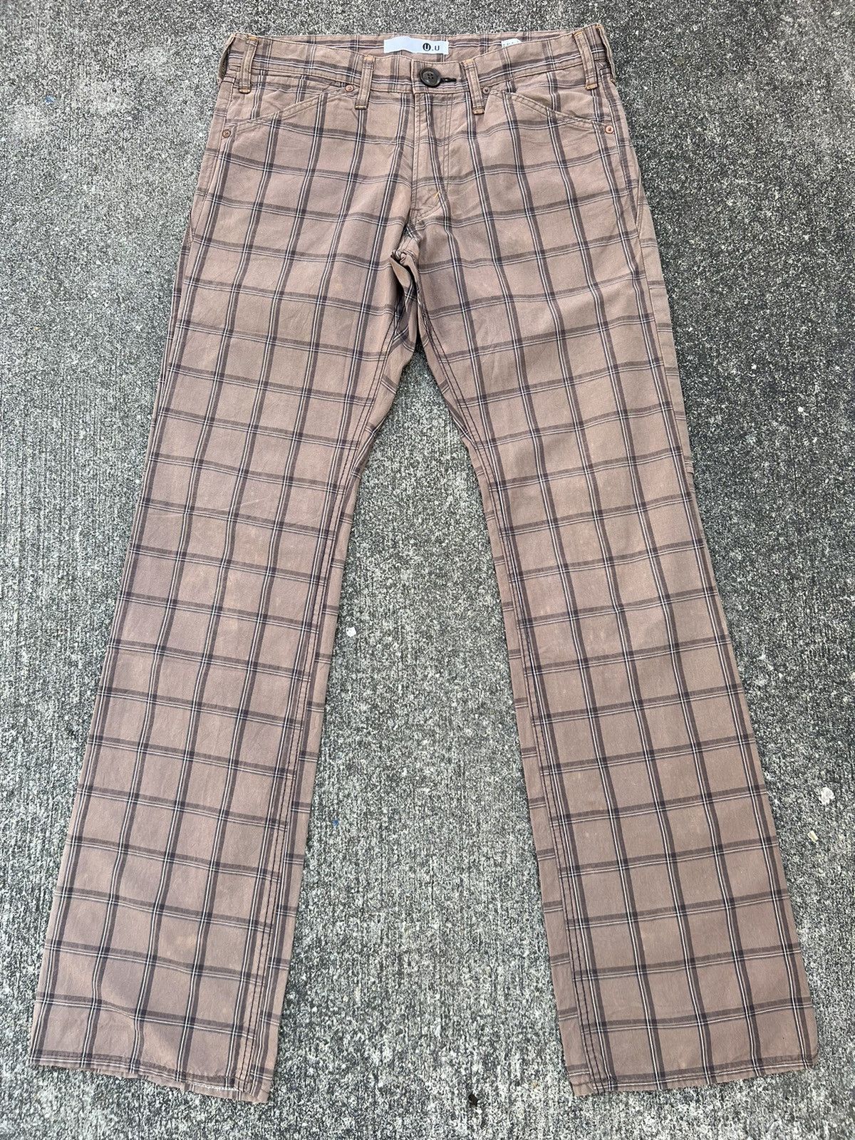 Japanese Brand Vintage Japan Brand U.U Checked Flare Pant Size US 32 / EU 48 - 1 Thumbnail