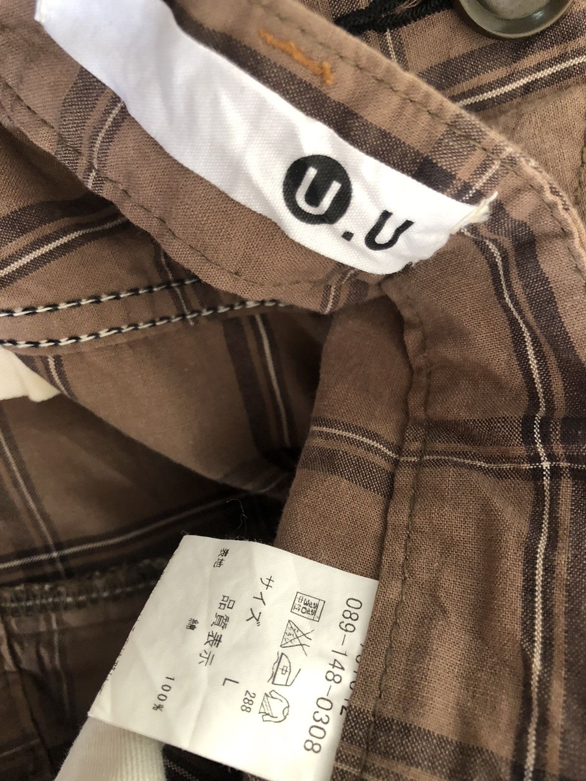 Japanese Brand Vintage Japan Brand U.U Checked Flare Pant Size US 32 / EU 48 - 24 Thumbnail