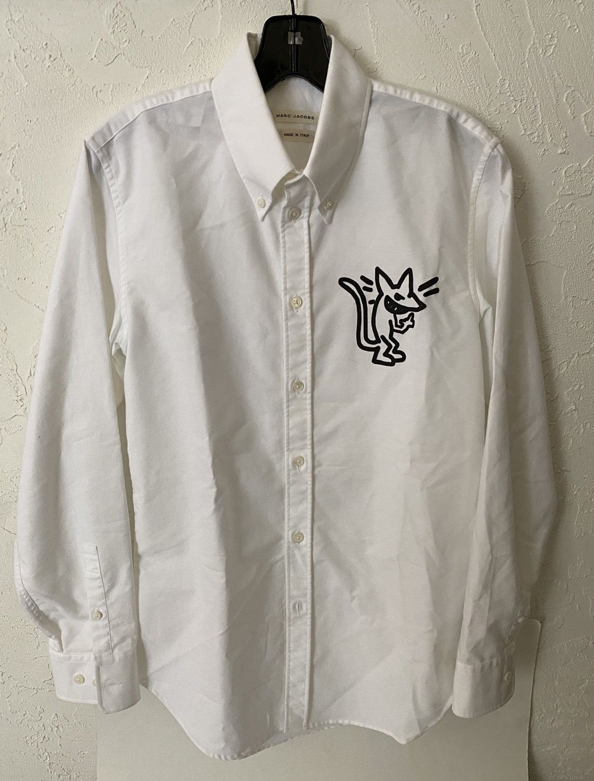 Image of Marc Jacobs Collection Button Up With Rat Size 44 New! in White, Men's