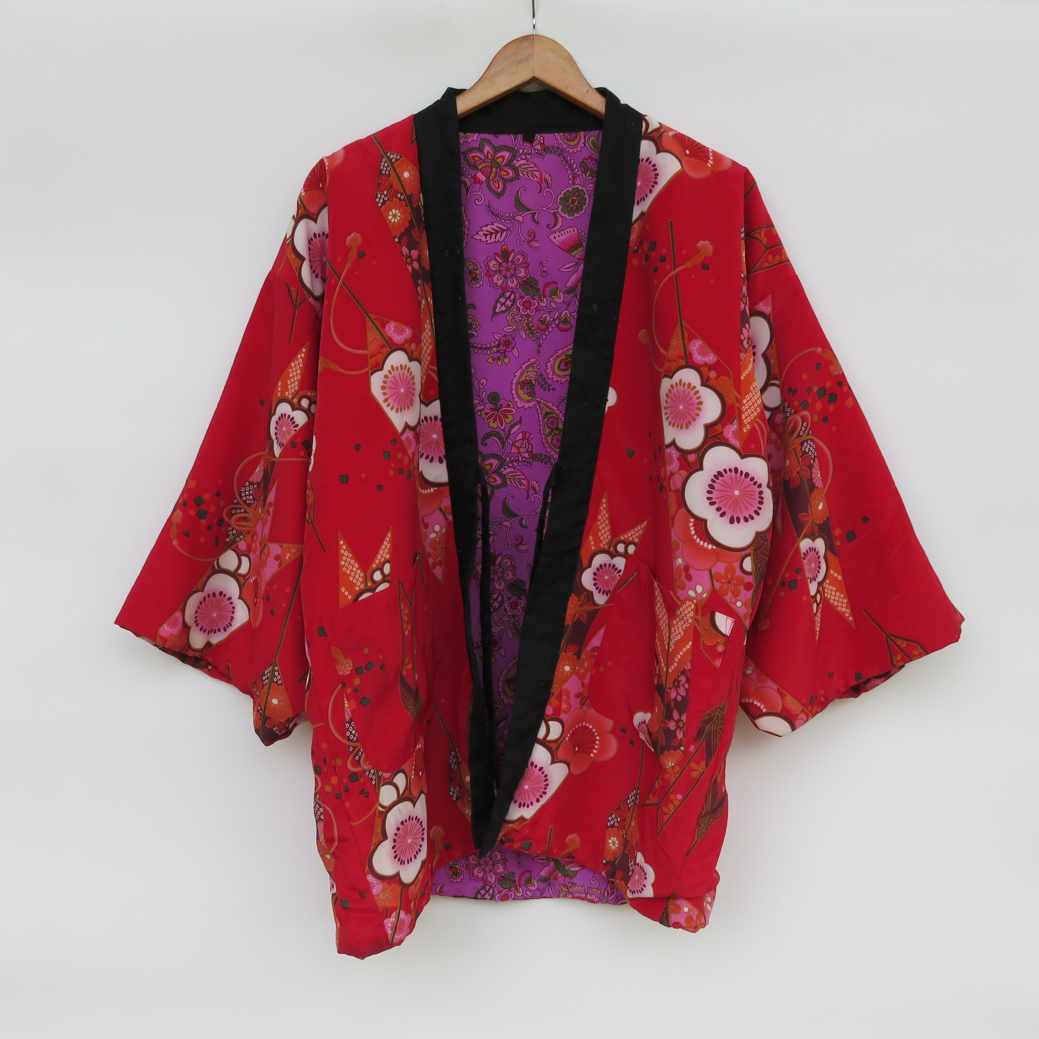 Other Floral Reversible Multicolor Puffer Kimono Size US L / EU 52-54 / 3 - 1 Thumbnail