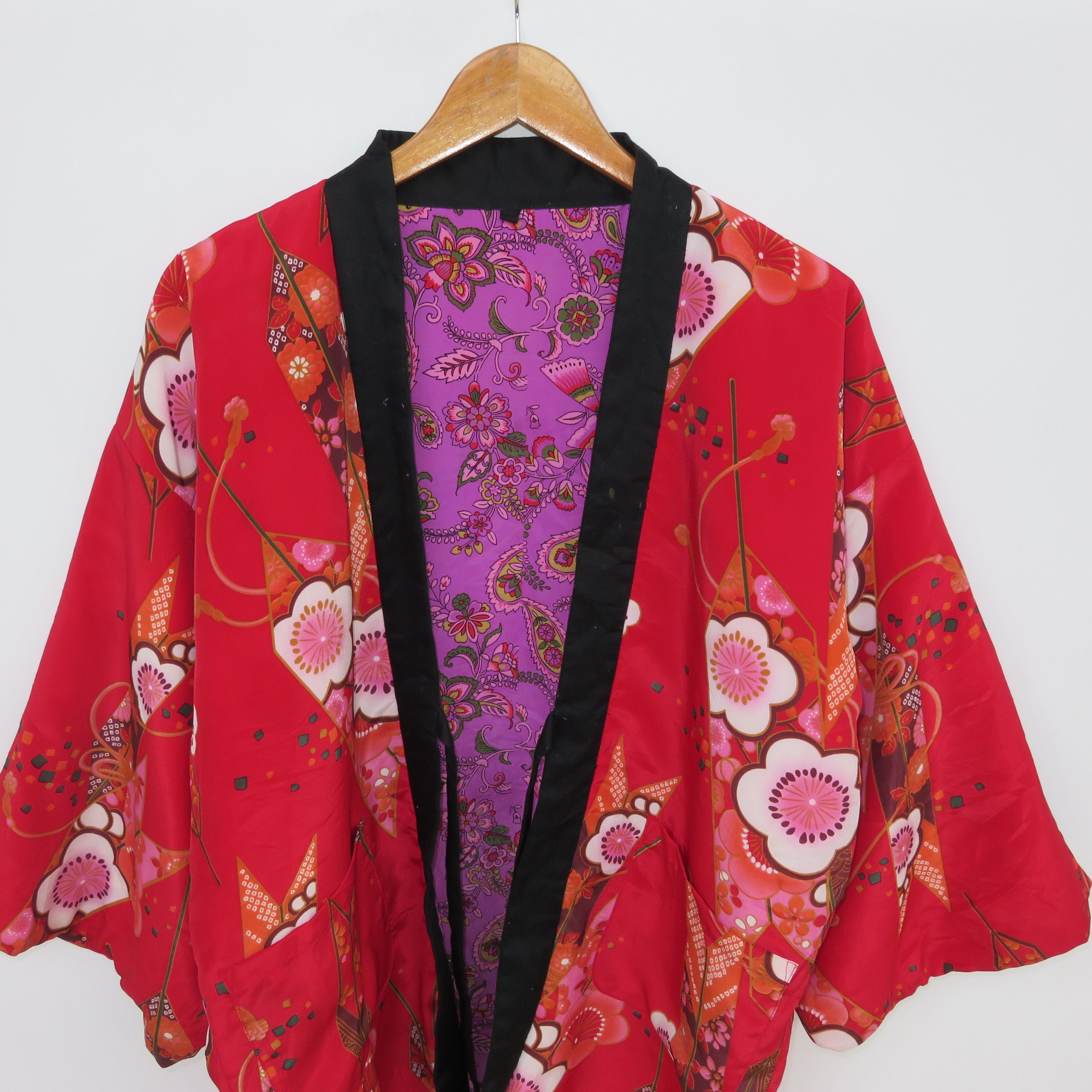 Other Floral Reversible Multicolor Puffer Kimono Size US L / EU 52-54 / 3 - 3 Thumbnail