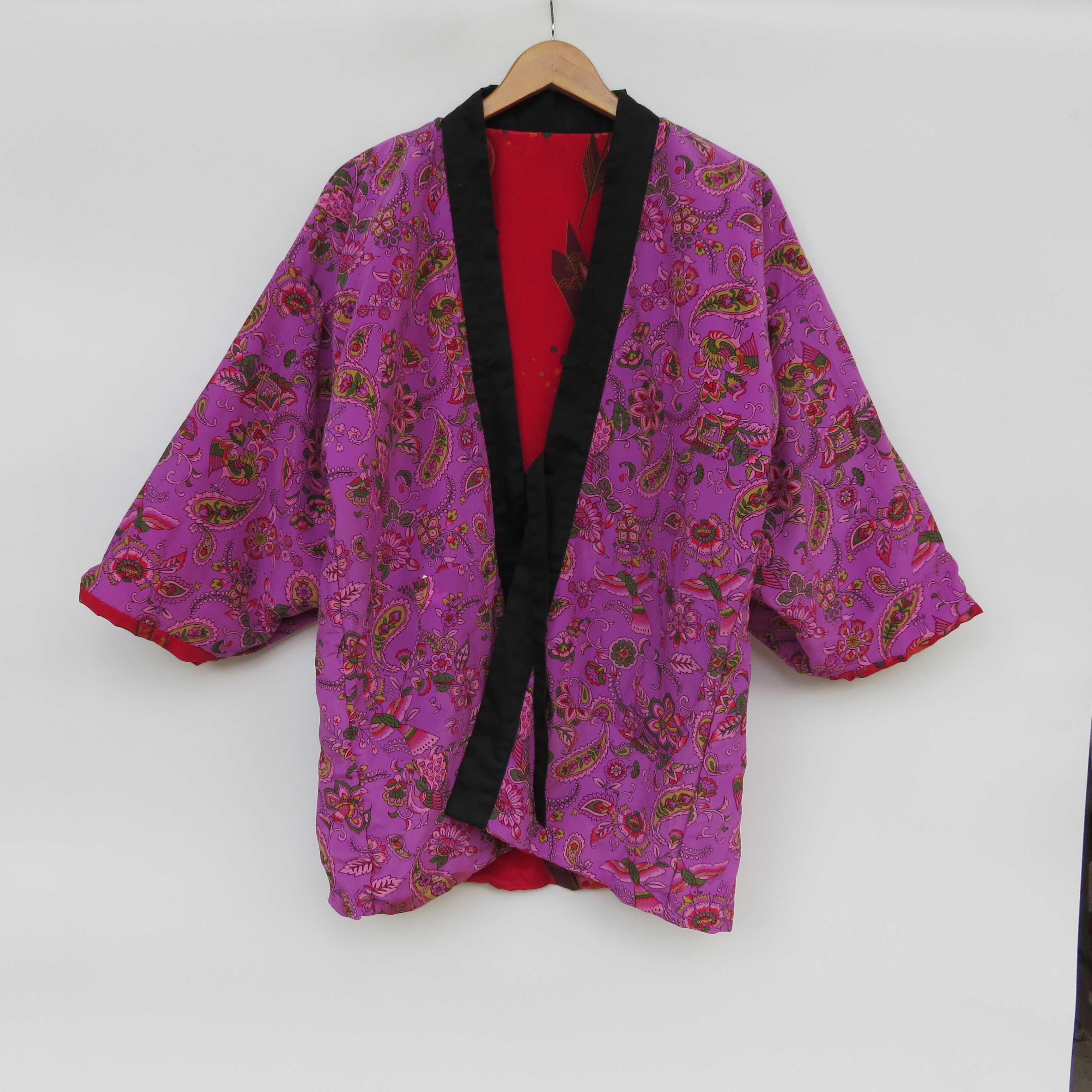 Other Floral Reversible Multicolor Puffer Kimono Size US L / EU 52-54 / 3 - 2 Thumbnail